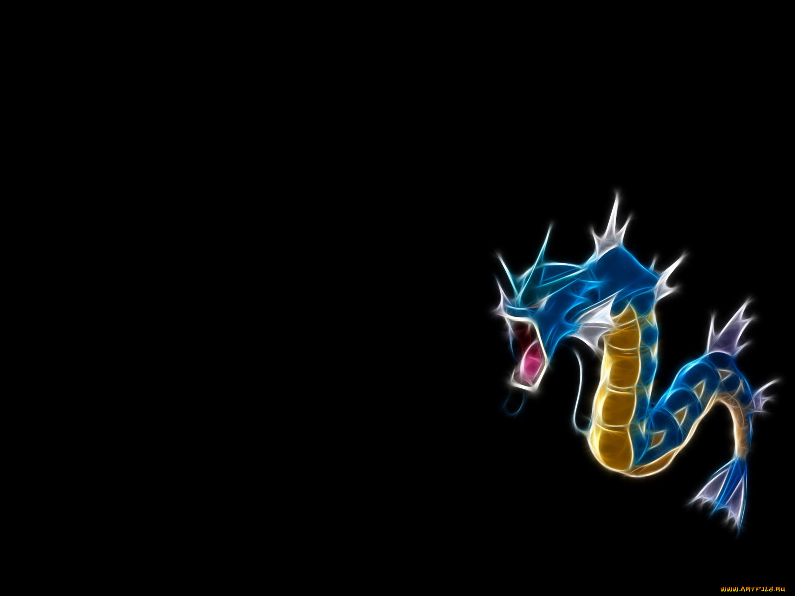 3д, графика, animals, животные, тёмный, фрактал, змея