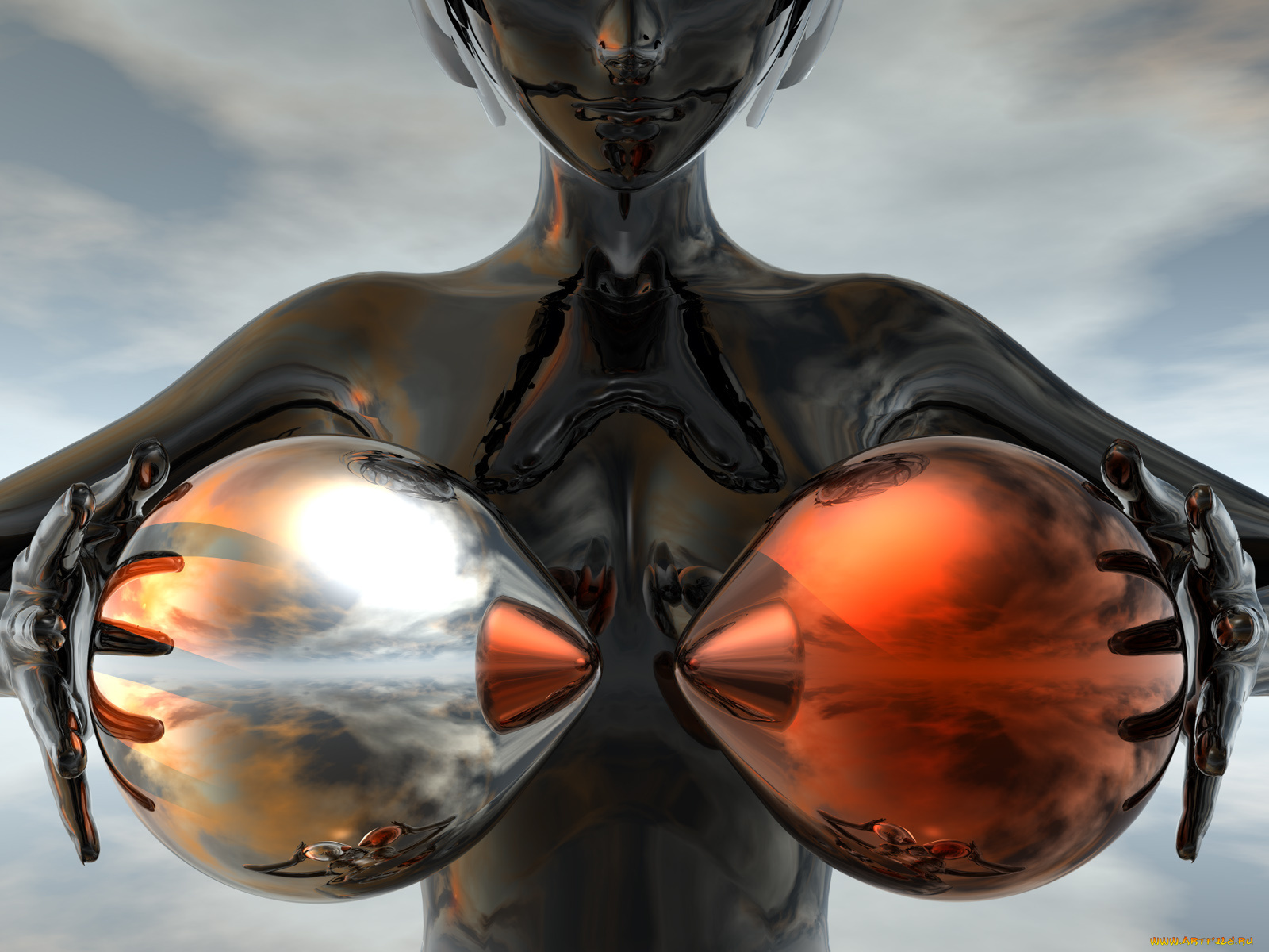 3д, графика, creatures, существа, существо, шары