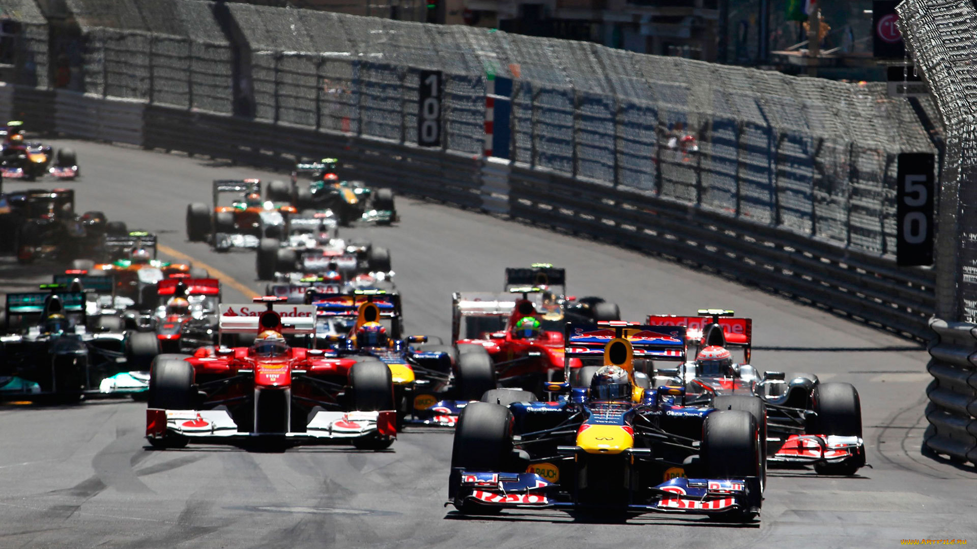 спорт, формула, гонка, трасса, трек, гран-при, монако, болиды, старт