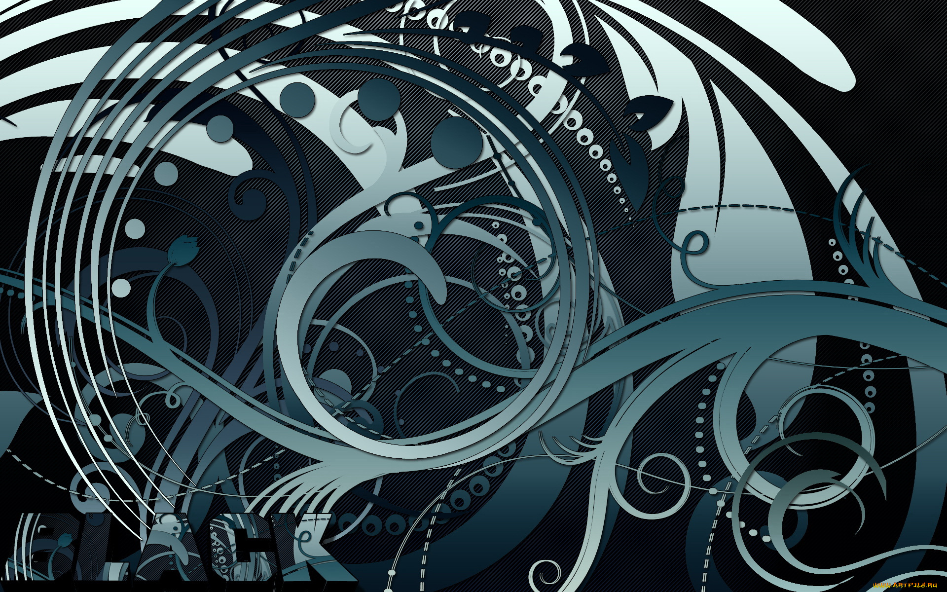 векторная, графика, цветок, узор