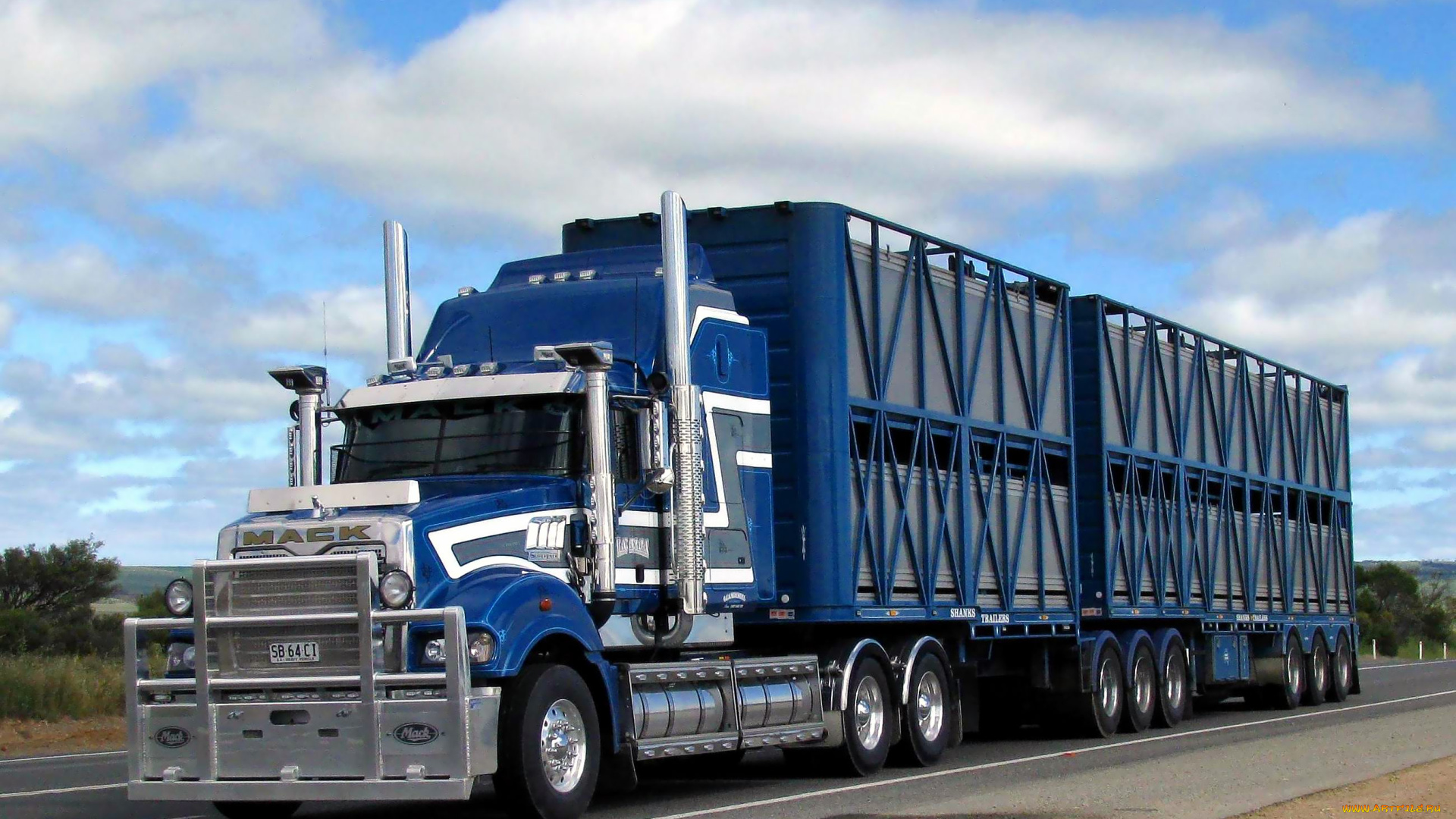 автомобили, mack, макк, автопоезд, австралия