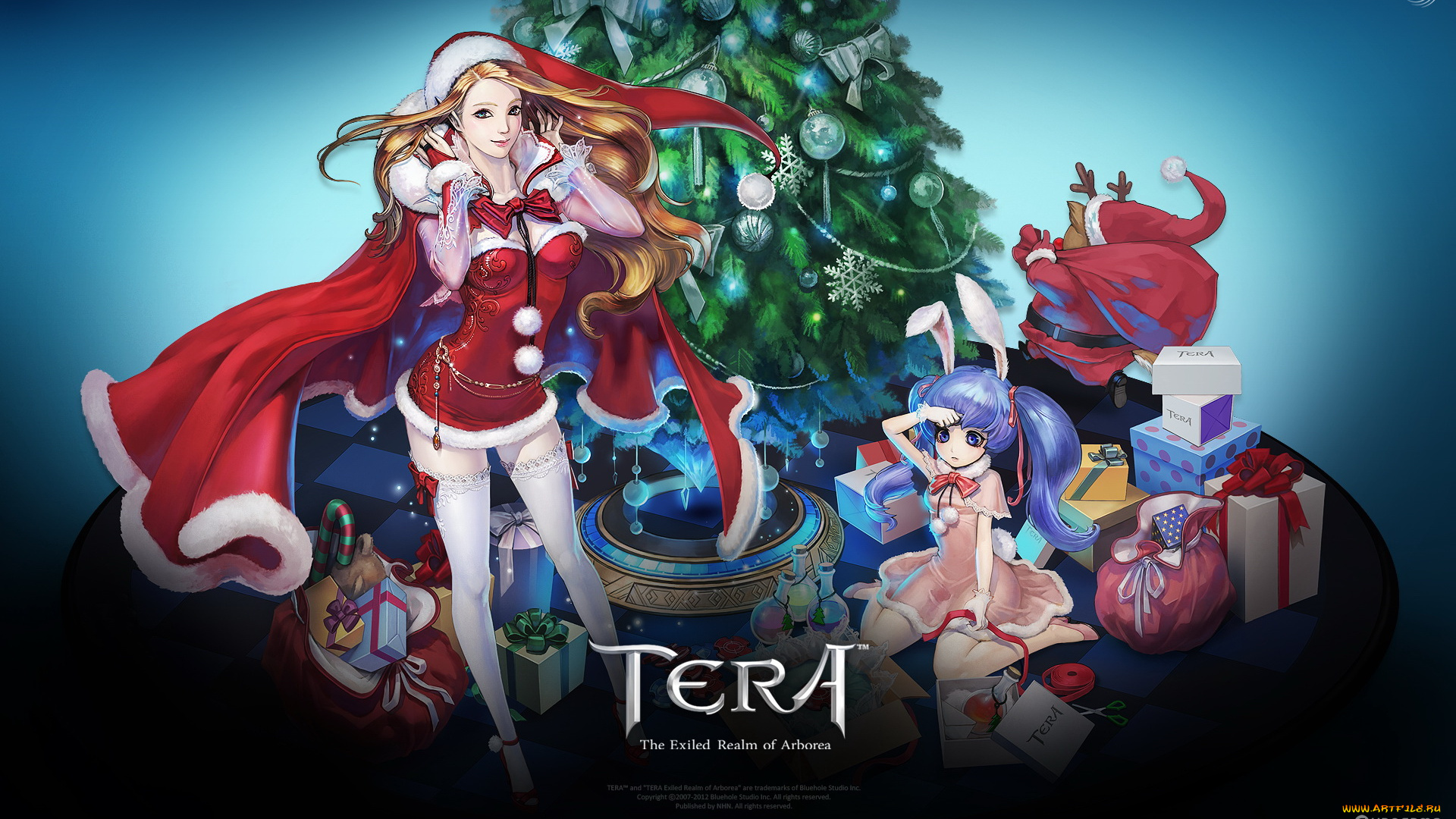 видео, игры, tera, the, exiled, realm, of, arborea, девушка, елка