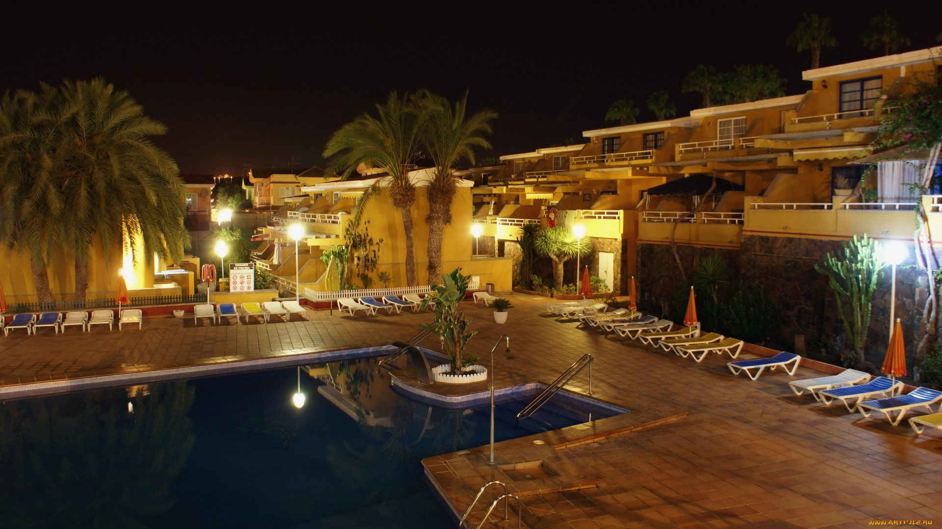 испания, канары, сан, бартоломе, де, тирахана, интерьер, бассейны, открытые, площадки, курорт, бассейн, гостиница