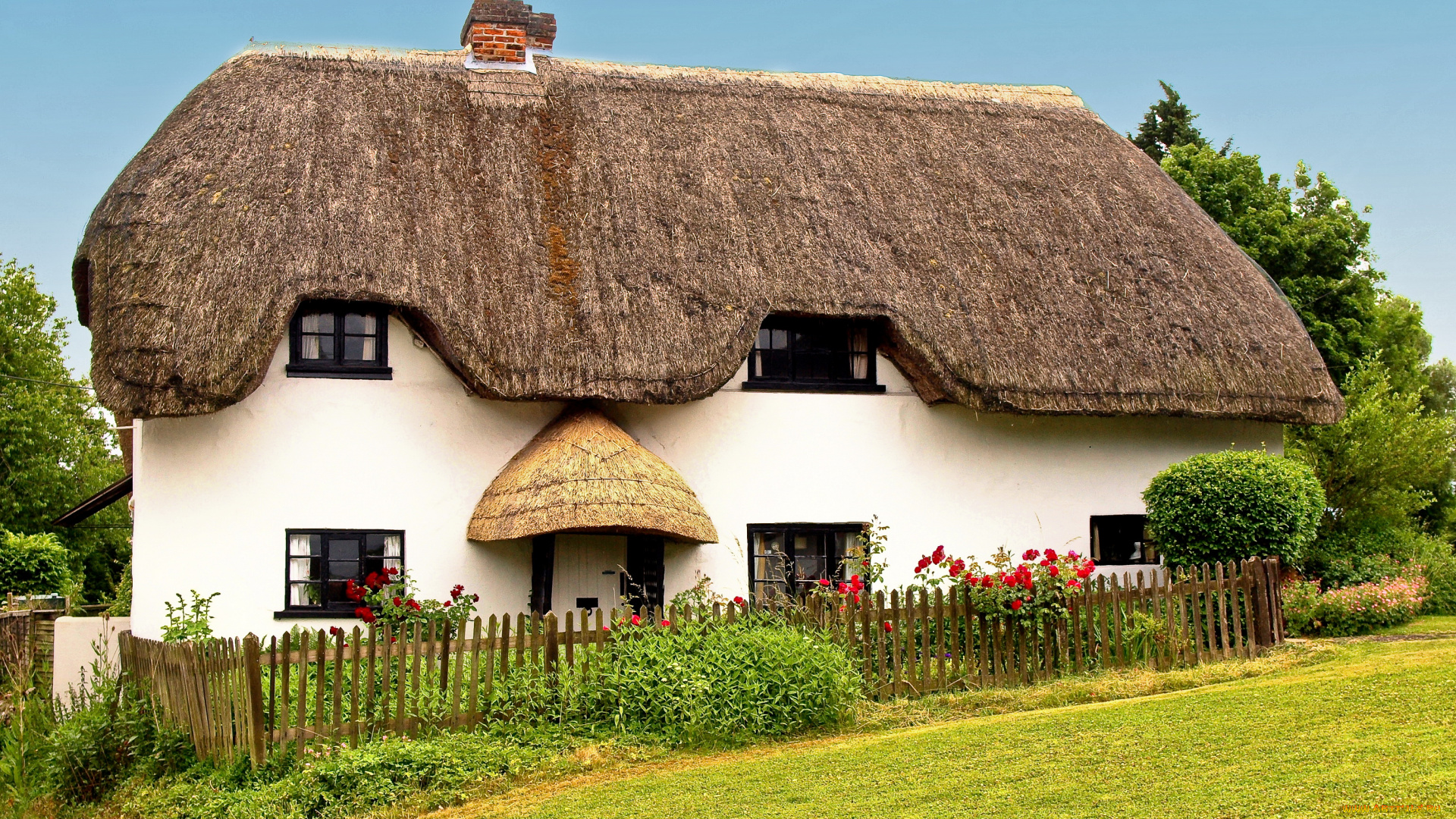 monxton, hampshire, города, здания, дома, лужайка, коттедж, ландшафт