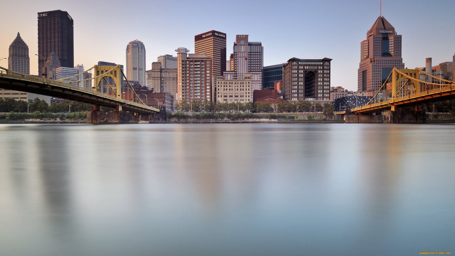 pittsburgh, города, мосты, allegheny, river, питтсбург, река, аллегейни, здания