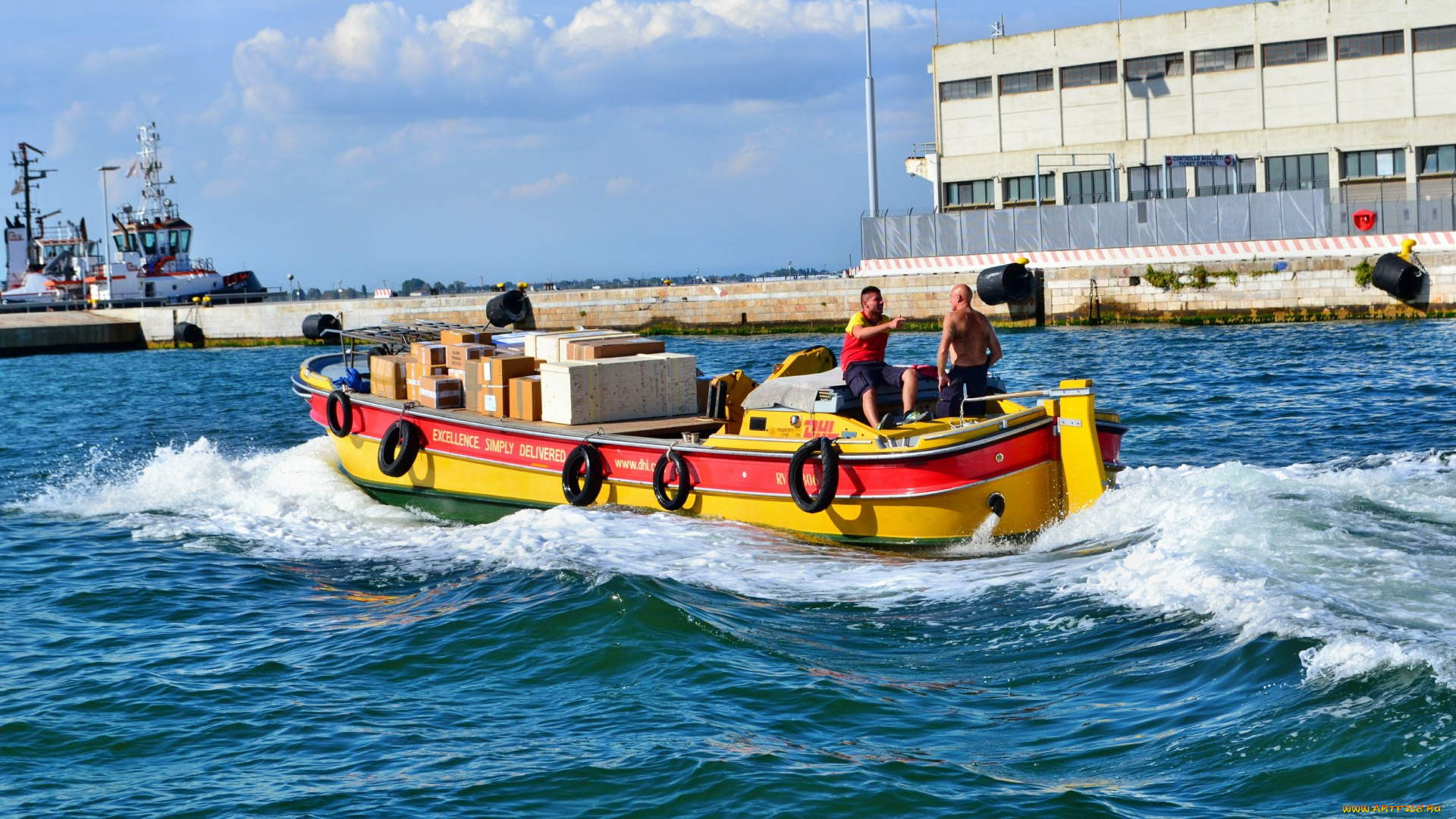 корабли, баркасы, , , буксиры, бот, моторный