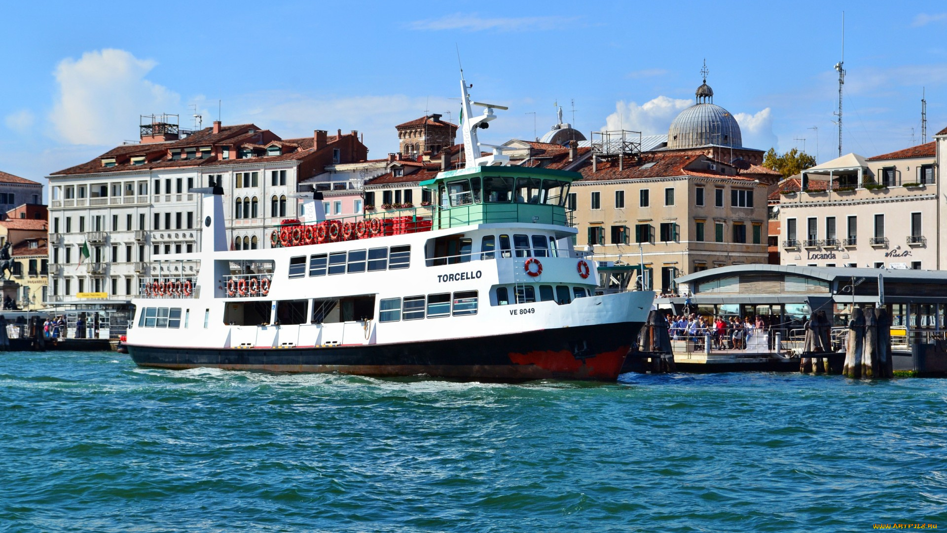 корабли, теплоходы, судно, прогулочное, гранд, канал, венеция