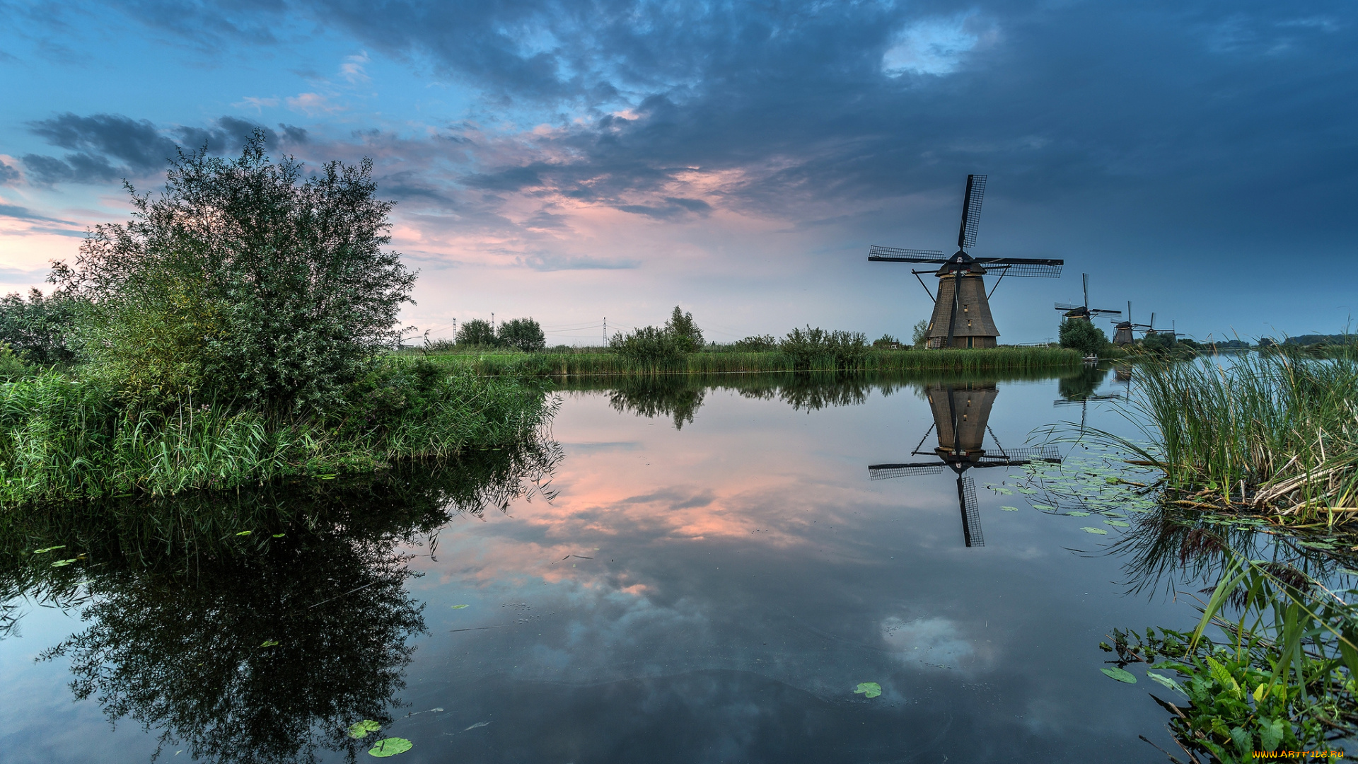 разное, мельницы, мельница, река