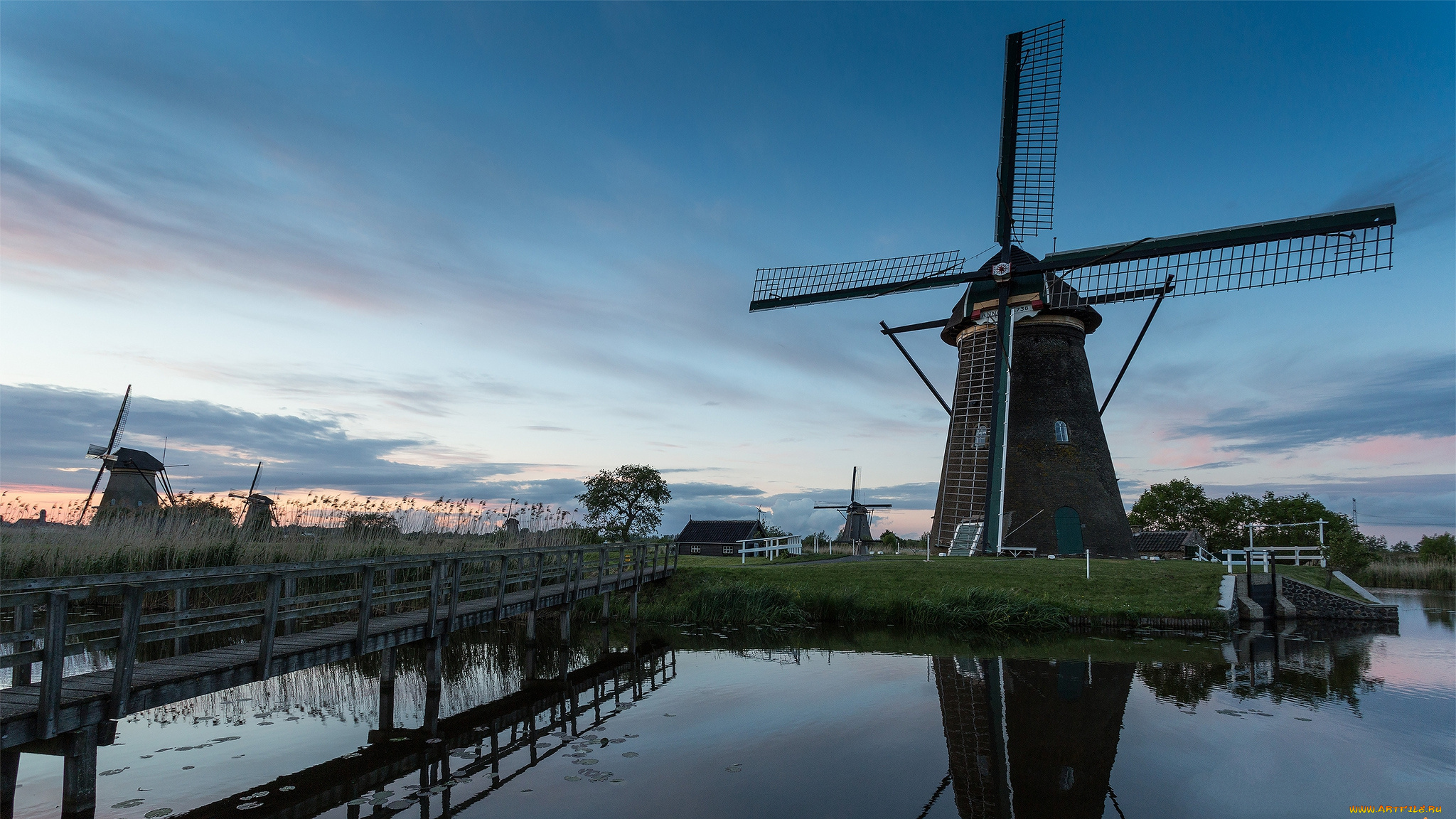 разное, мельницы, мельница, река