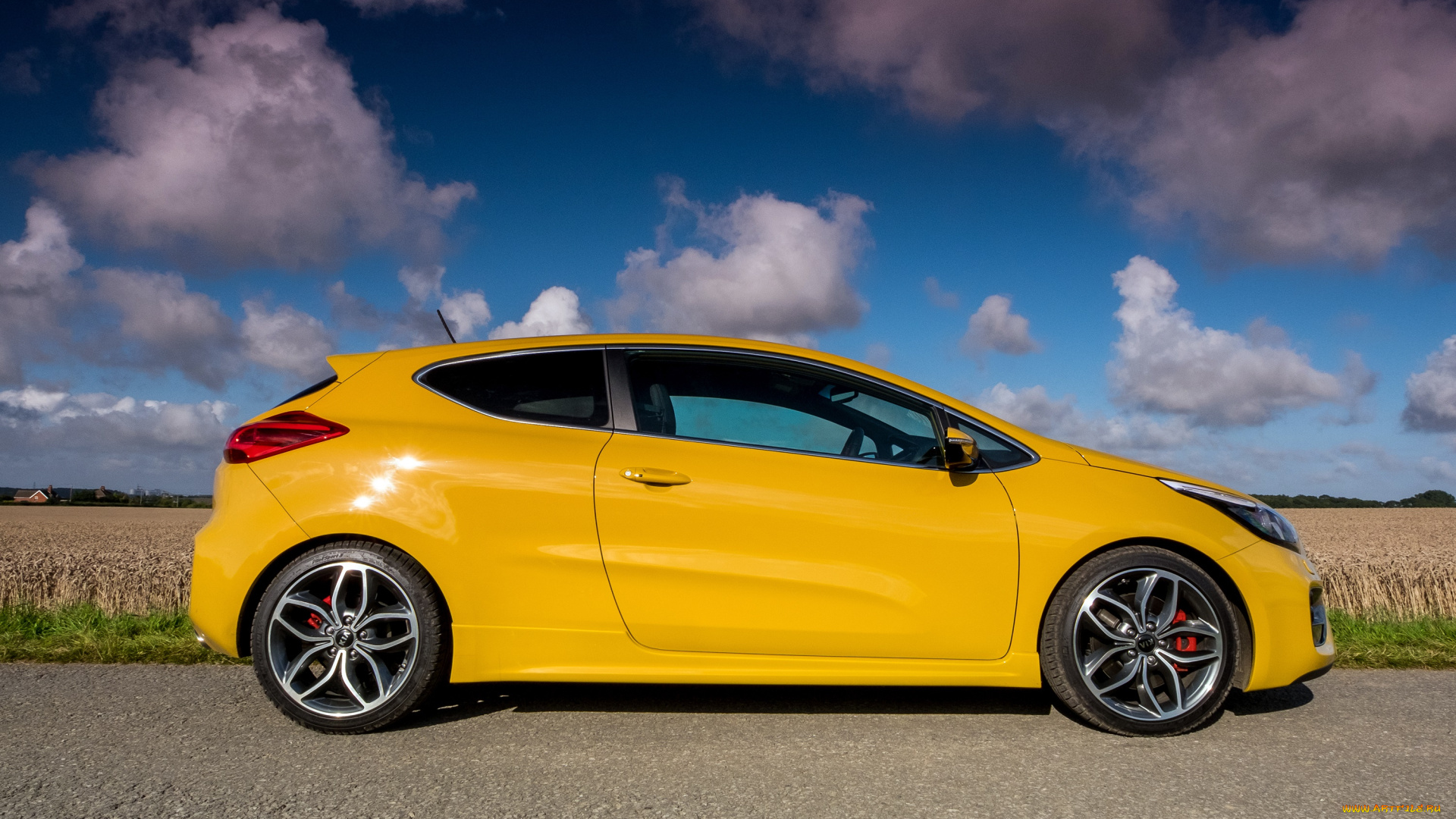 автомобили, kia, uk-spec, ceed, желтый, jd, 2015г