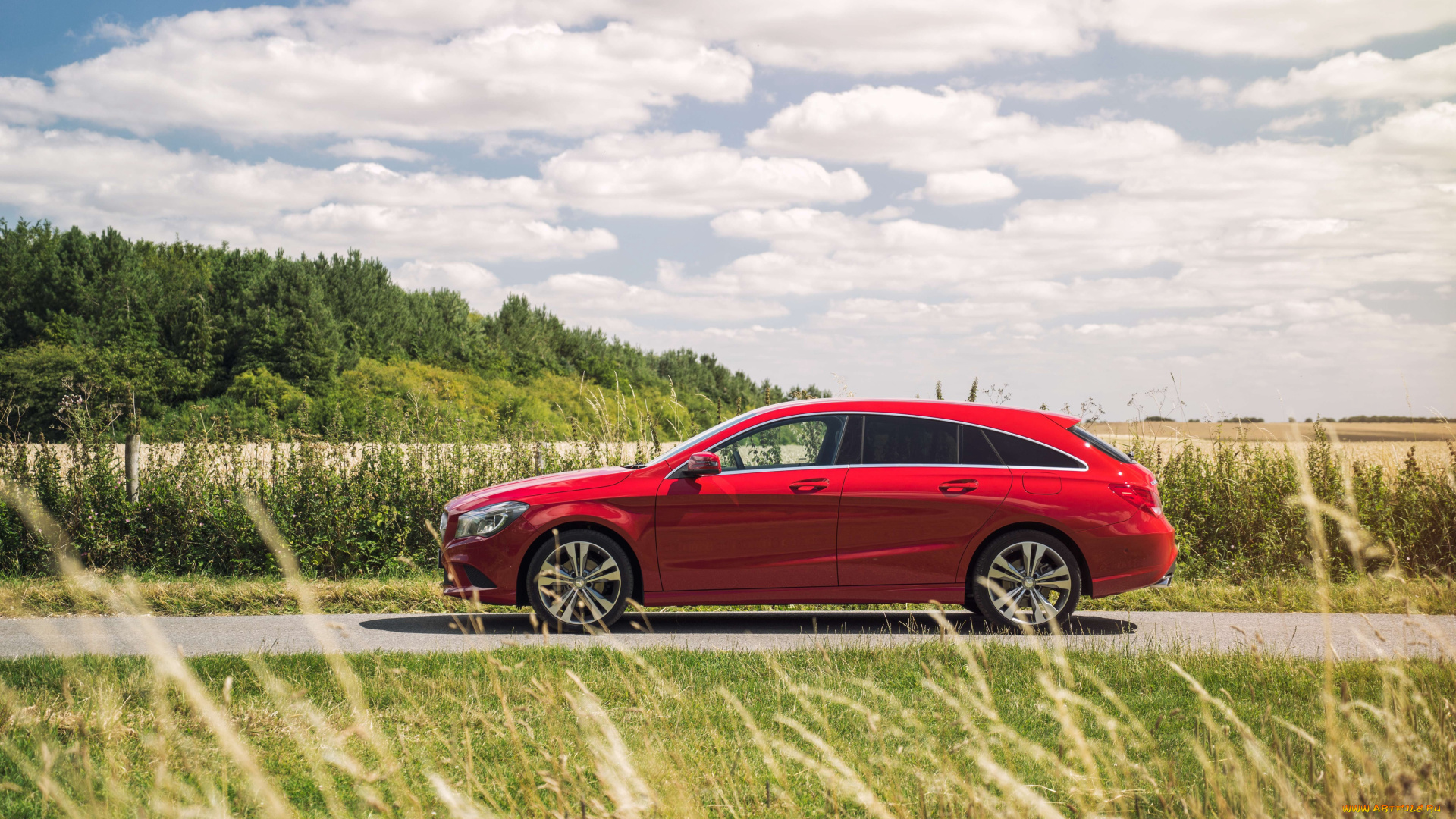 автомобили, mercedes-benz, brake, shooting, urban, cdi, uk-spec, красный, 2015г, x117, cla, 200