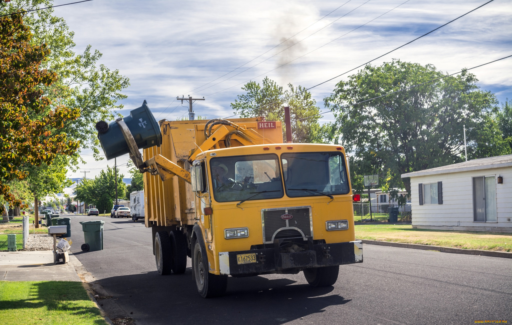 автомобили, мусоровозы, мусорщик