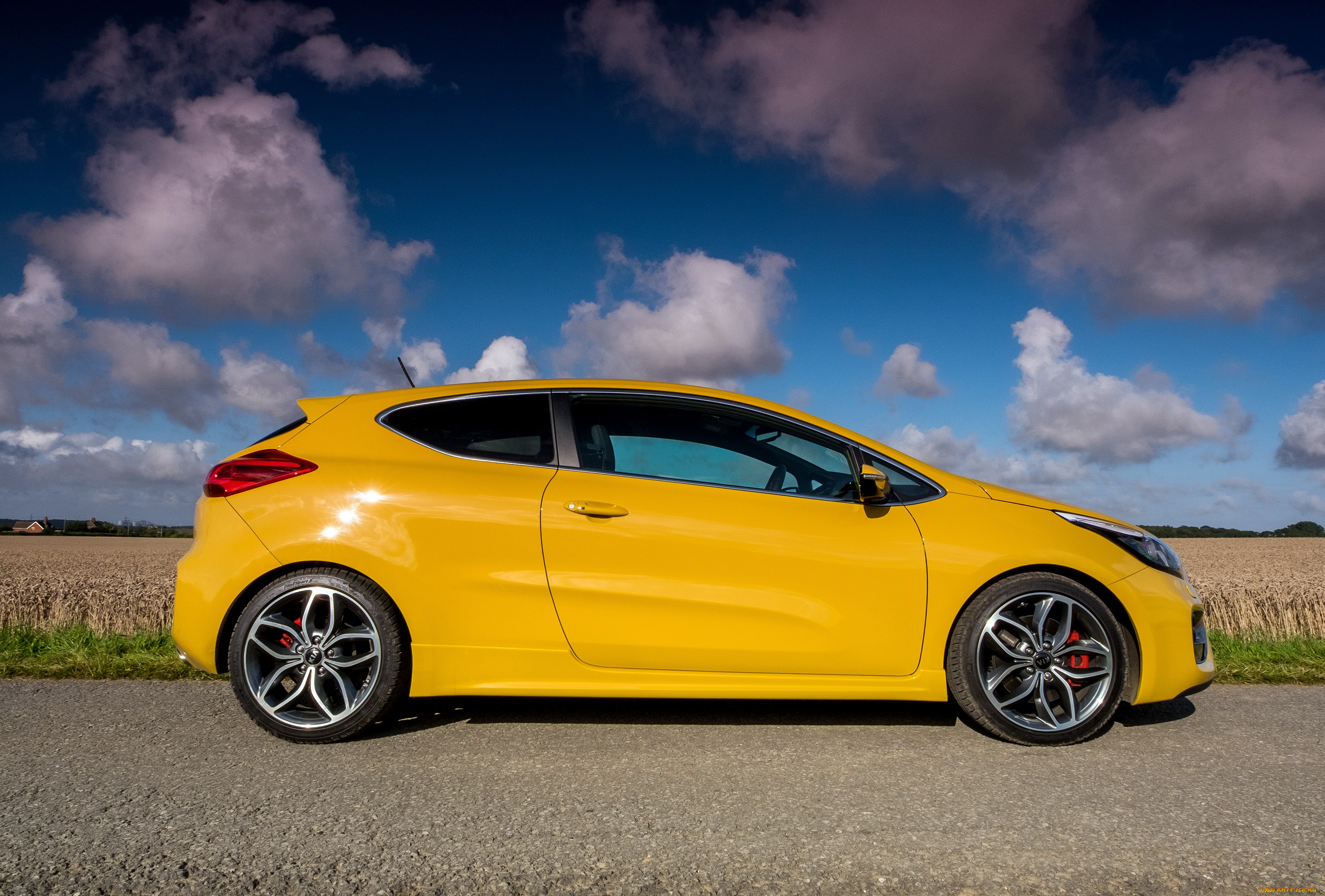 автомобили, kia, uk-spec, ceed, желтый, jd, 2015г