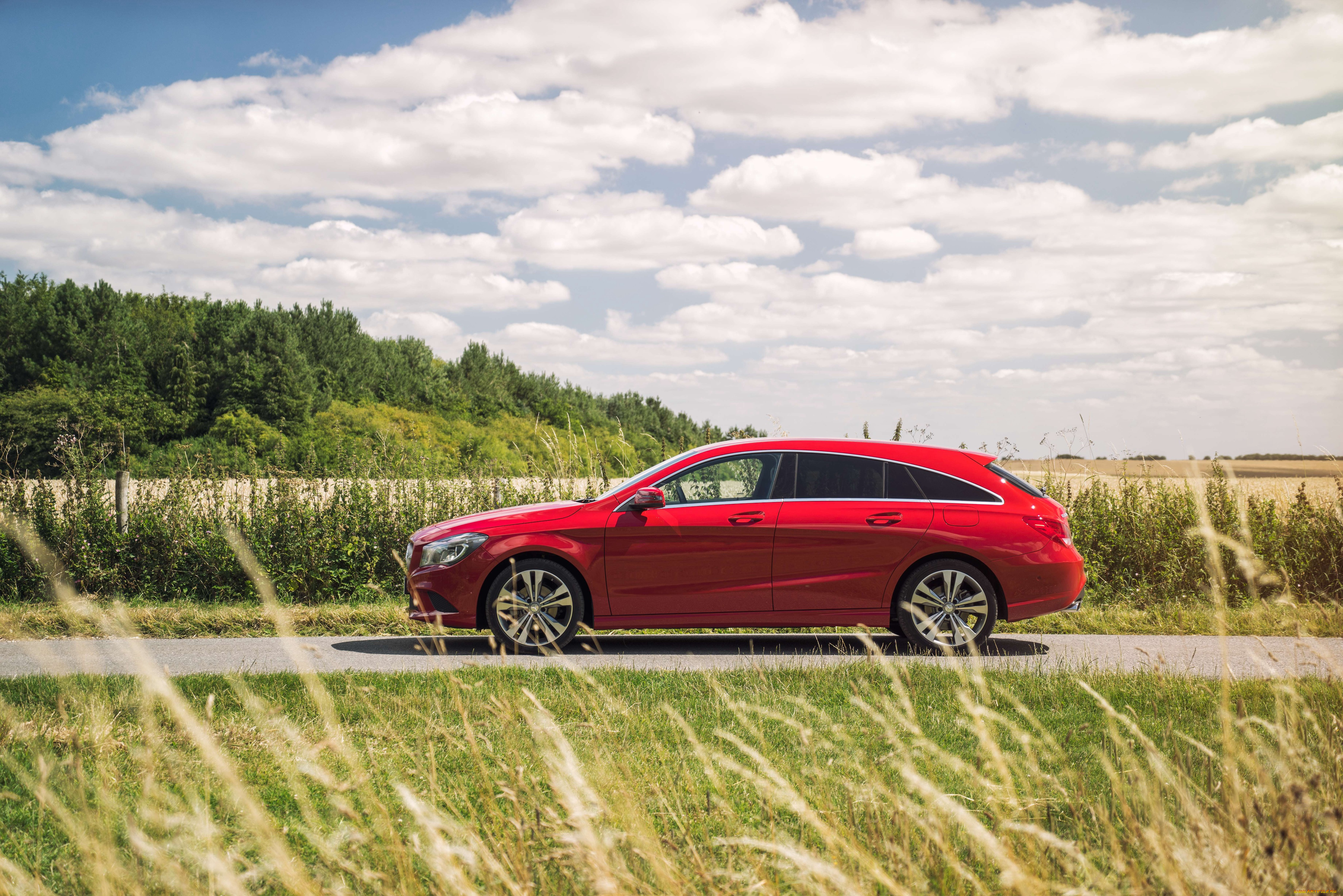 автомобили, mercedes-benz, brake, shooting, urban, cdi, uk-spec, красный, 2015г, x117, cla, 200