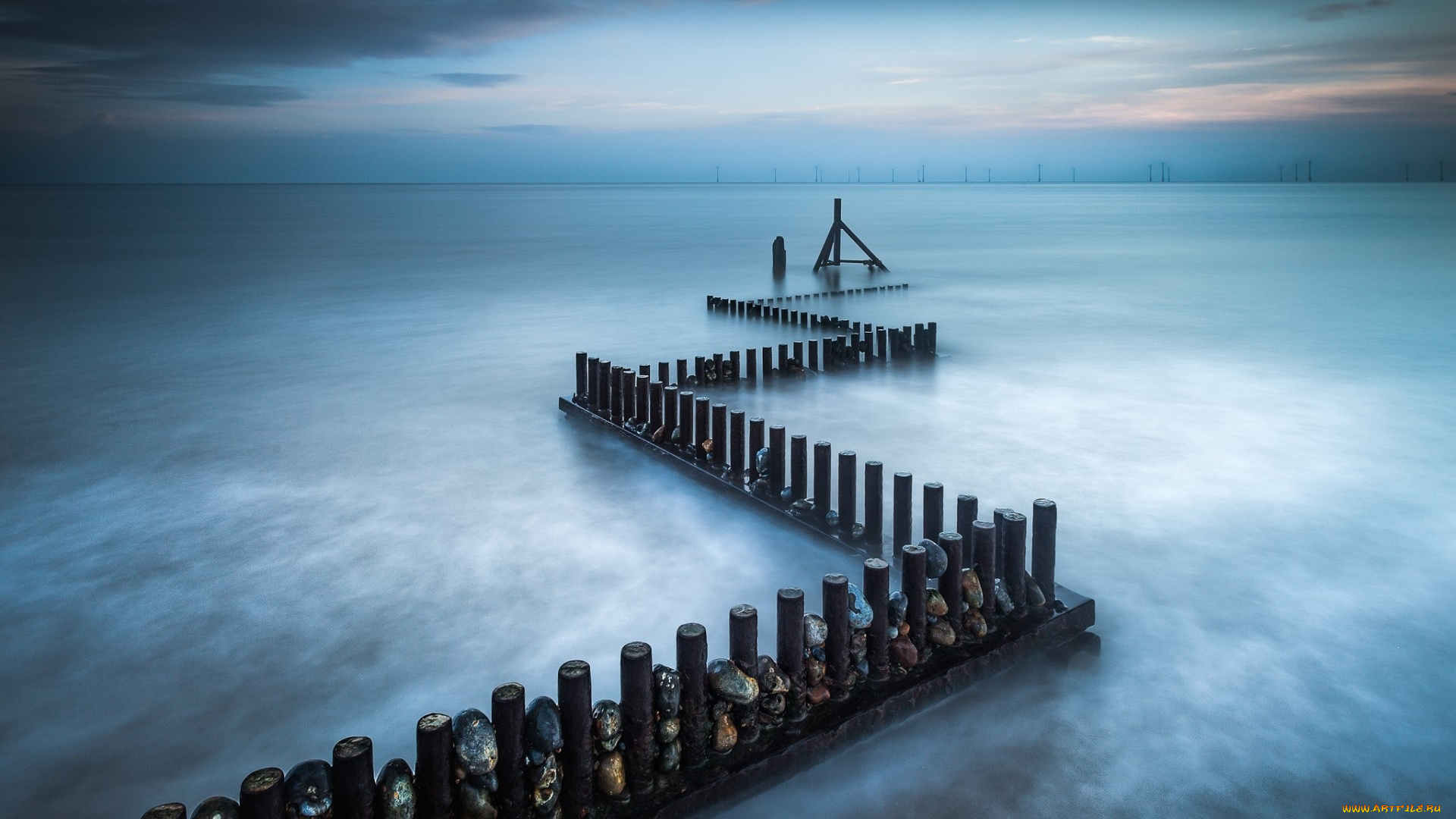 природа, моря, океаны, вечер, море, заграждение