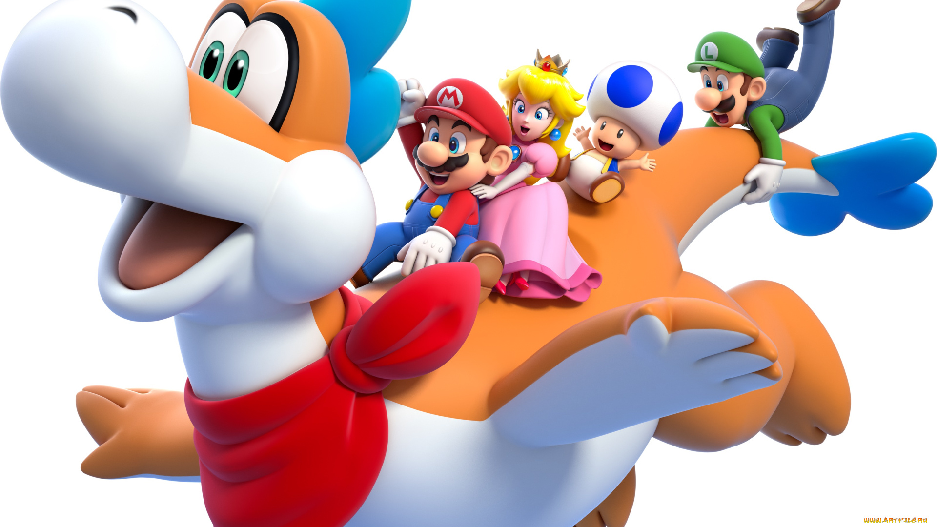 super, mario, 3d, world, видео, игры, персонажи