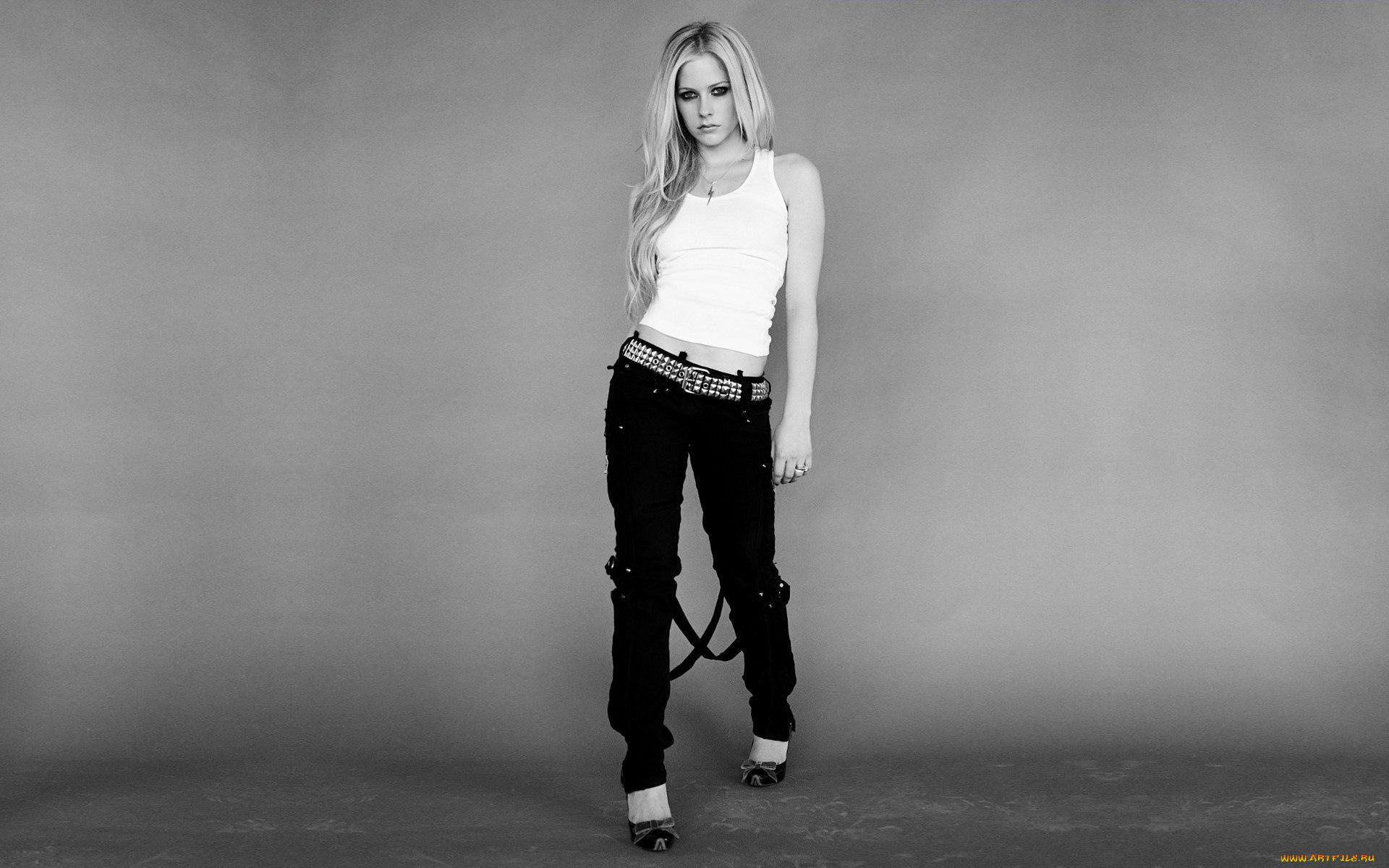 музыка, avril, lavigne, черн-белая, певица, ремень, пояс, брюки, аврил, лавин, блондинка, майка