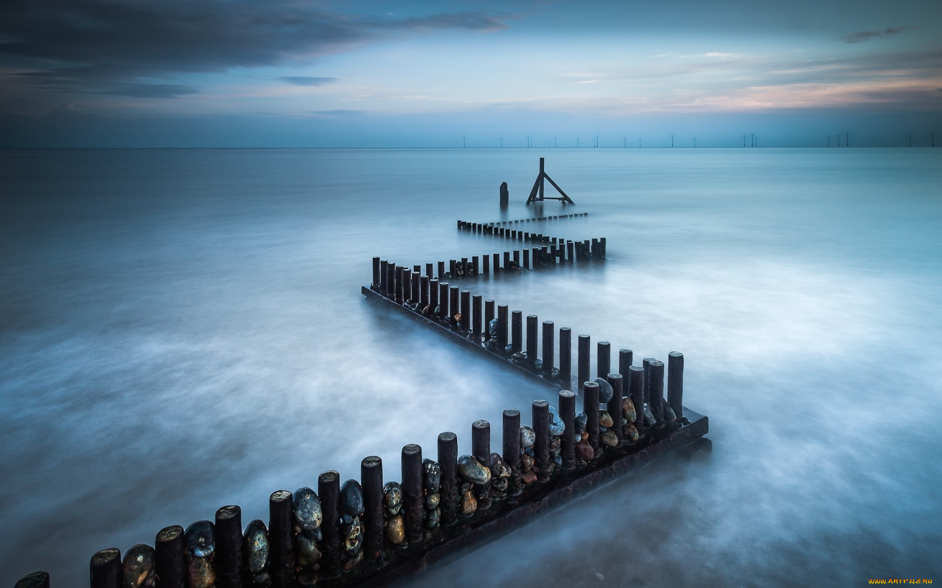 природа, моря, океаны, вечер, море, заграждение