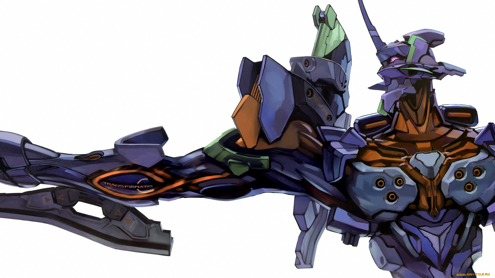 аниме, evangelion, робот, меха, eva