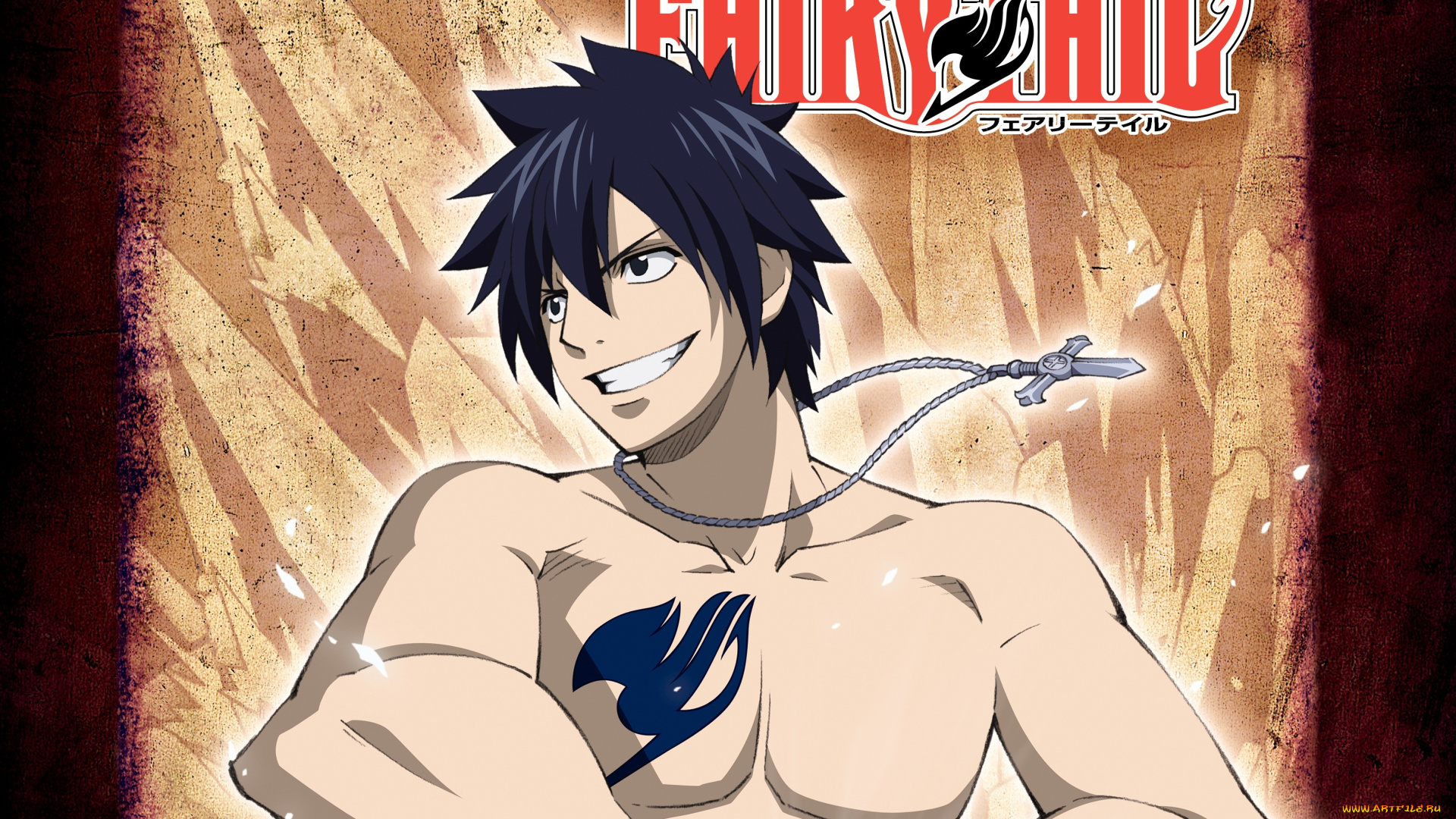 аниме, fairy, tail, gray