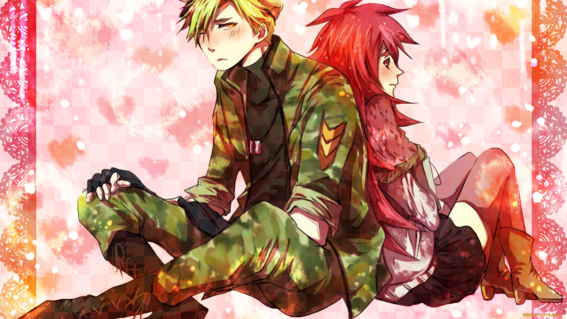 аниме, happy, tree, friends, счастливые, лесные, друзья