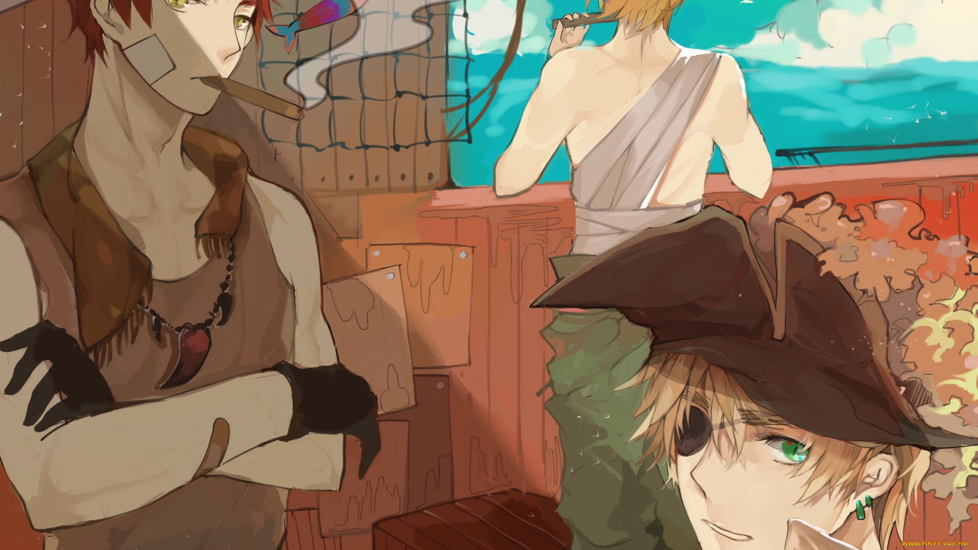 аниме, hetalia, , axis, powers, италия, и, страны, оси