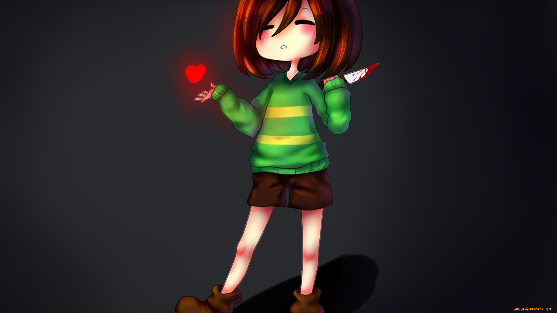 аниме, undertale, chara