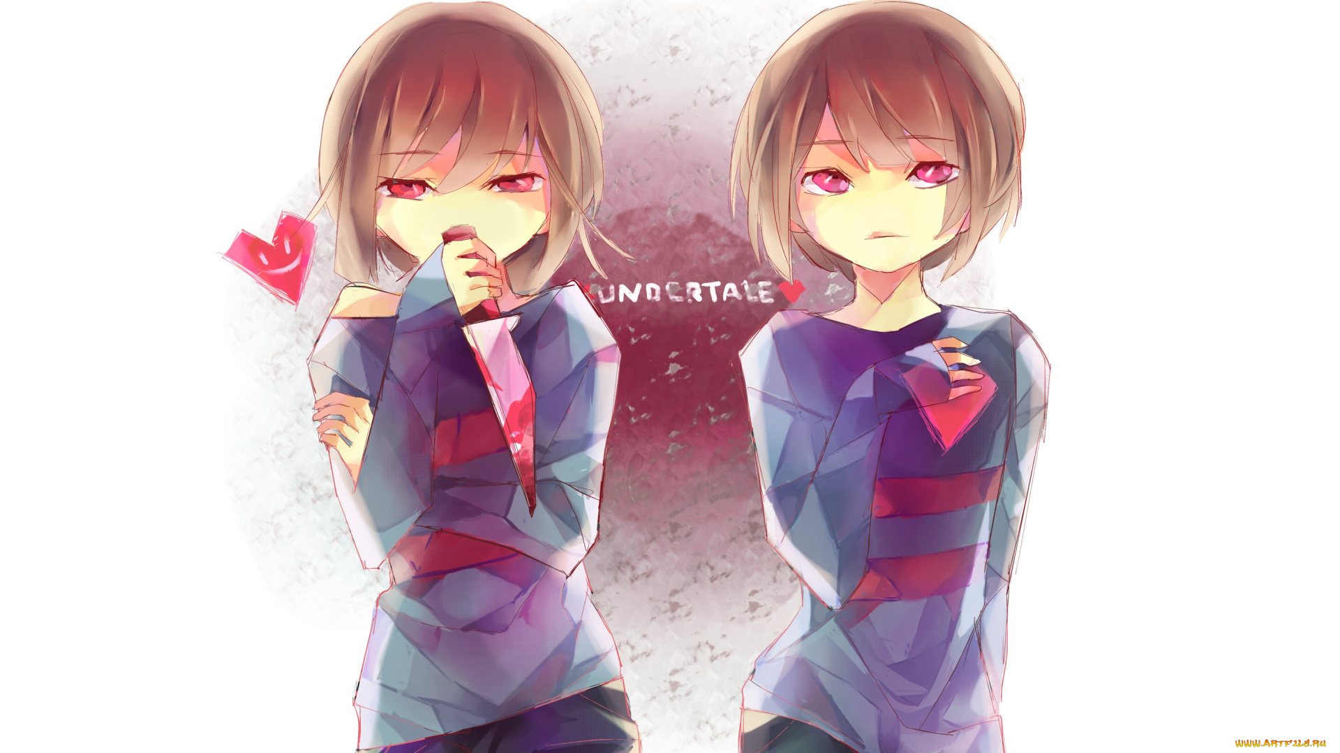 аниме, undertale, frisk