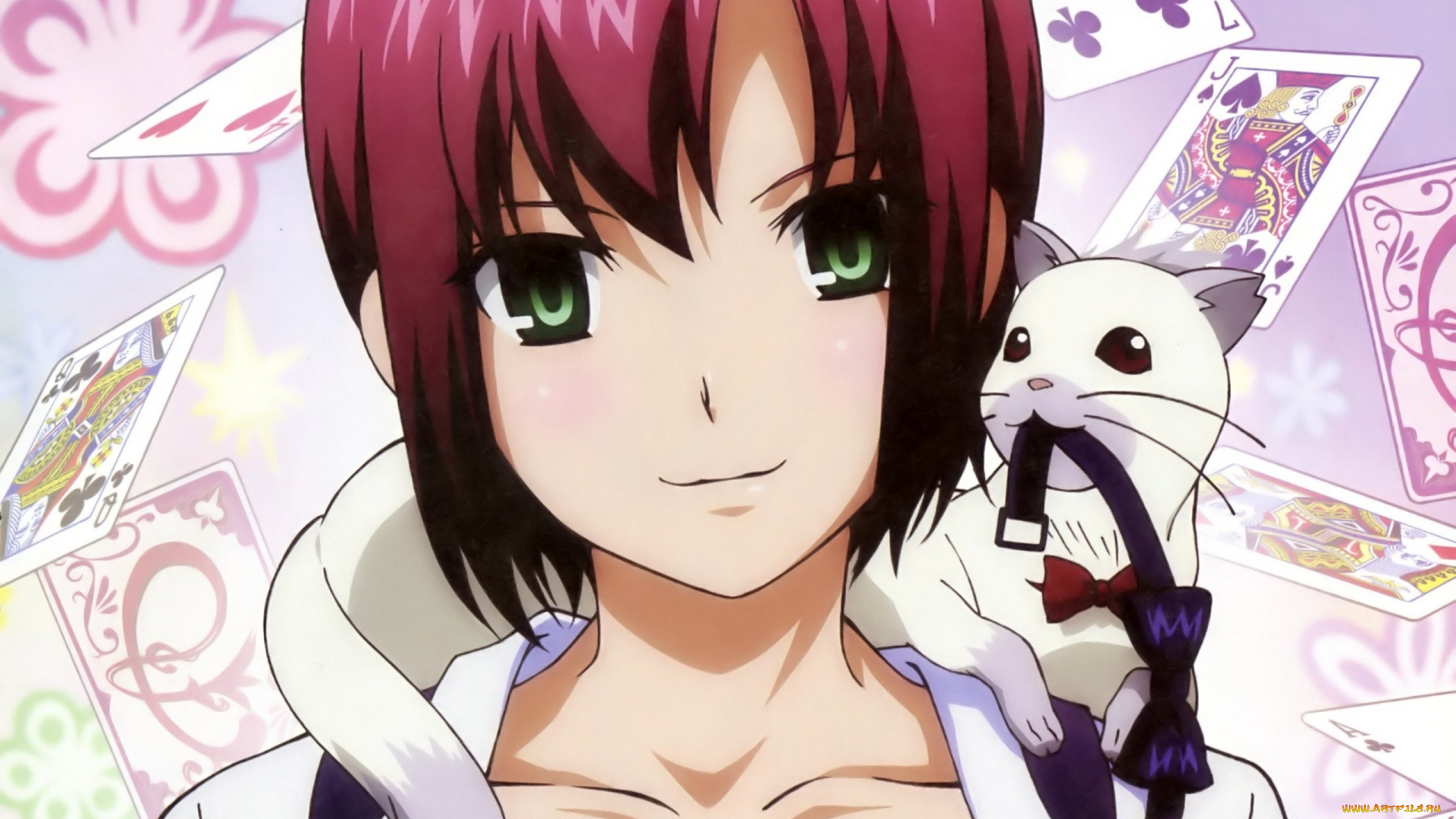 аниме, животные, , существа, девушка