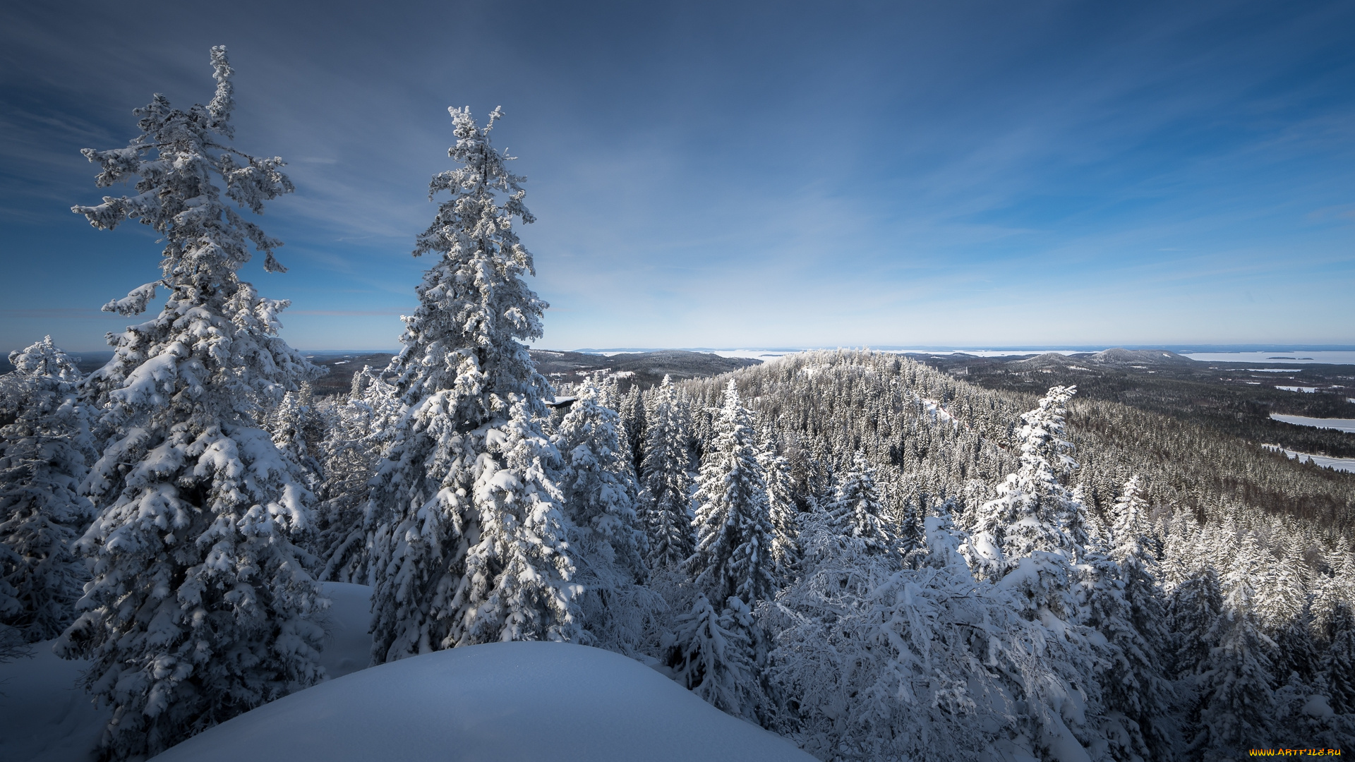 природа, зима, простор