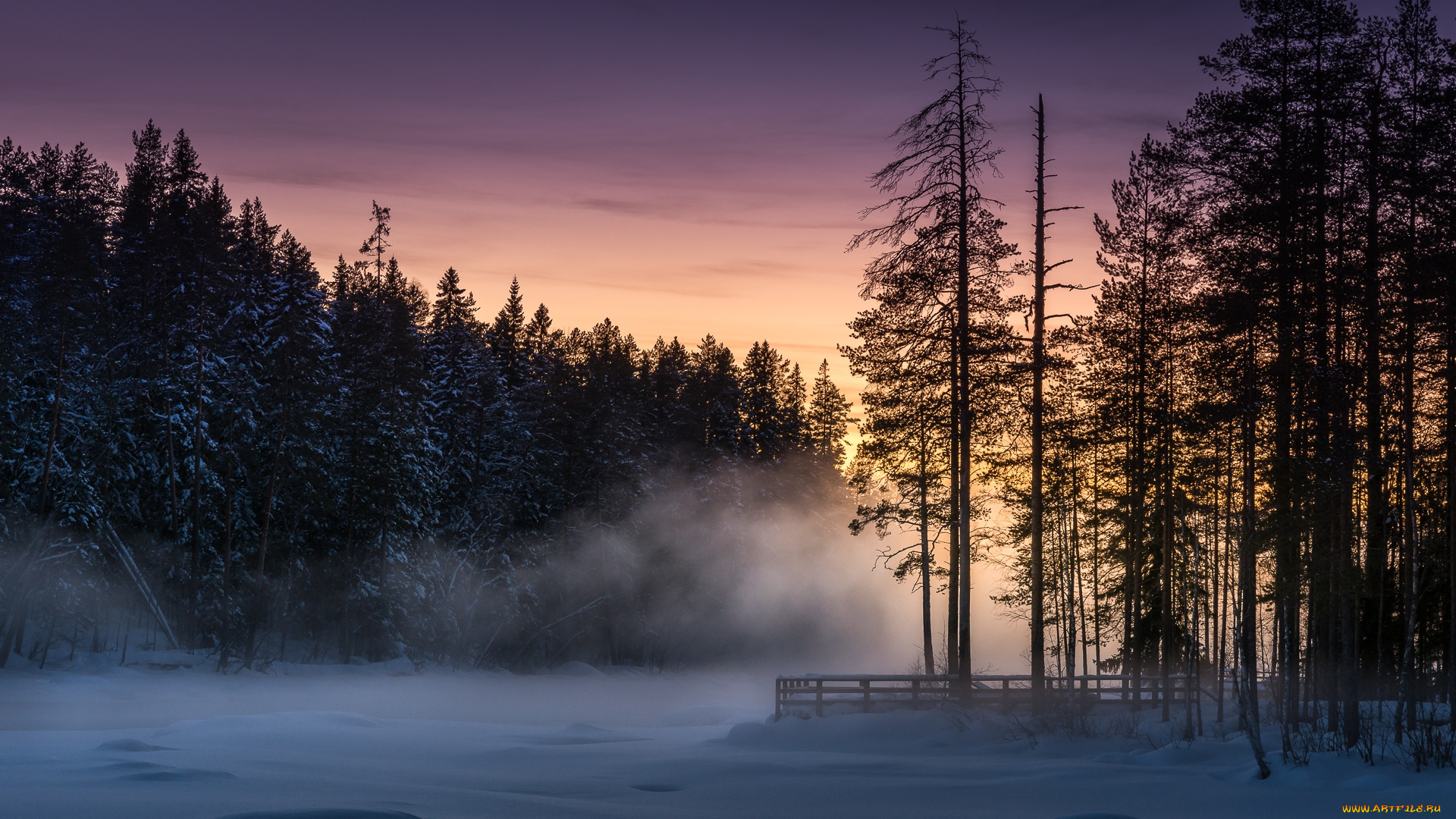 природа, зима, простор