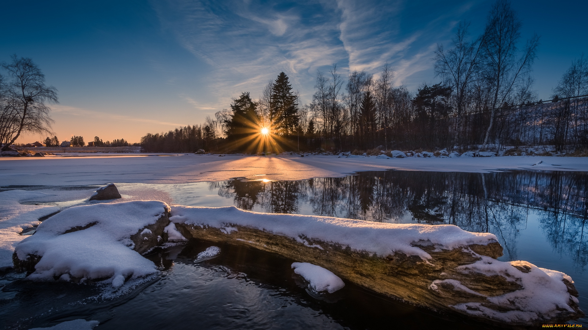 природа, зима, простор