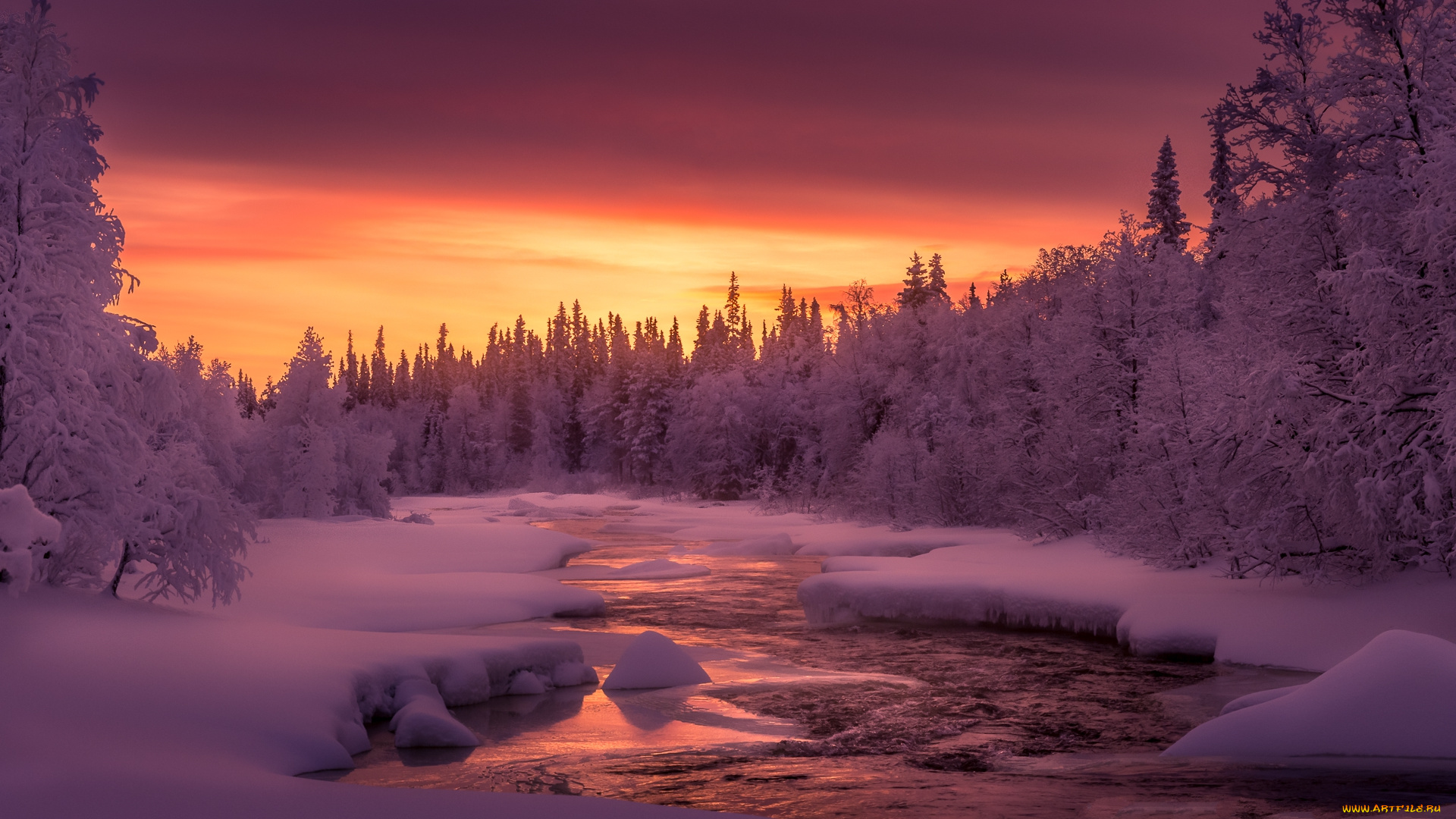 природа, зима, простор