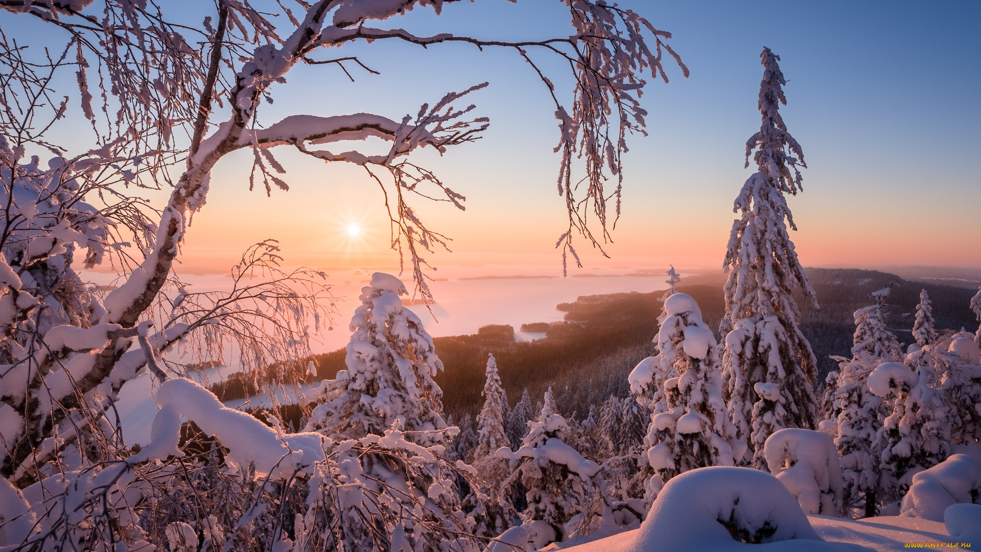 природа, зима, простор