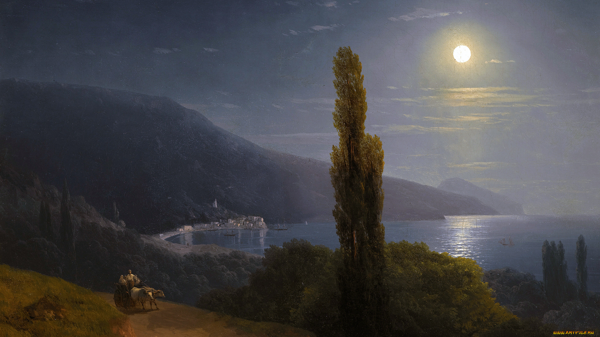 рисованное, иван, айвазовский, айвазовский, иван, крымское, побережье