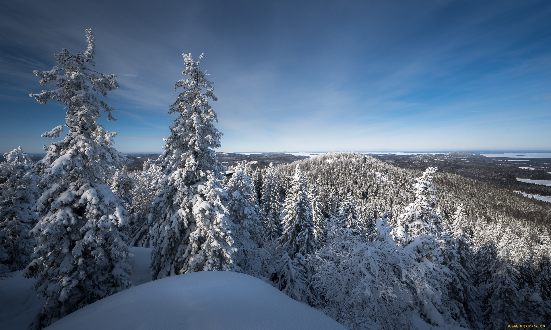 природа, зима, простор