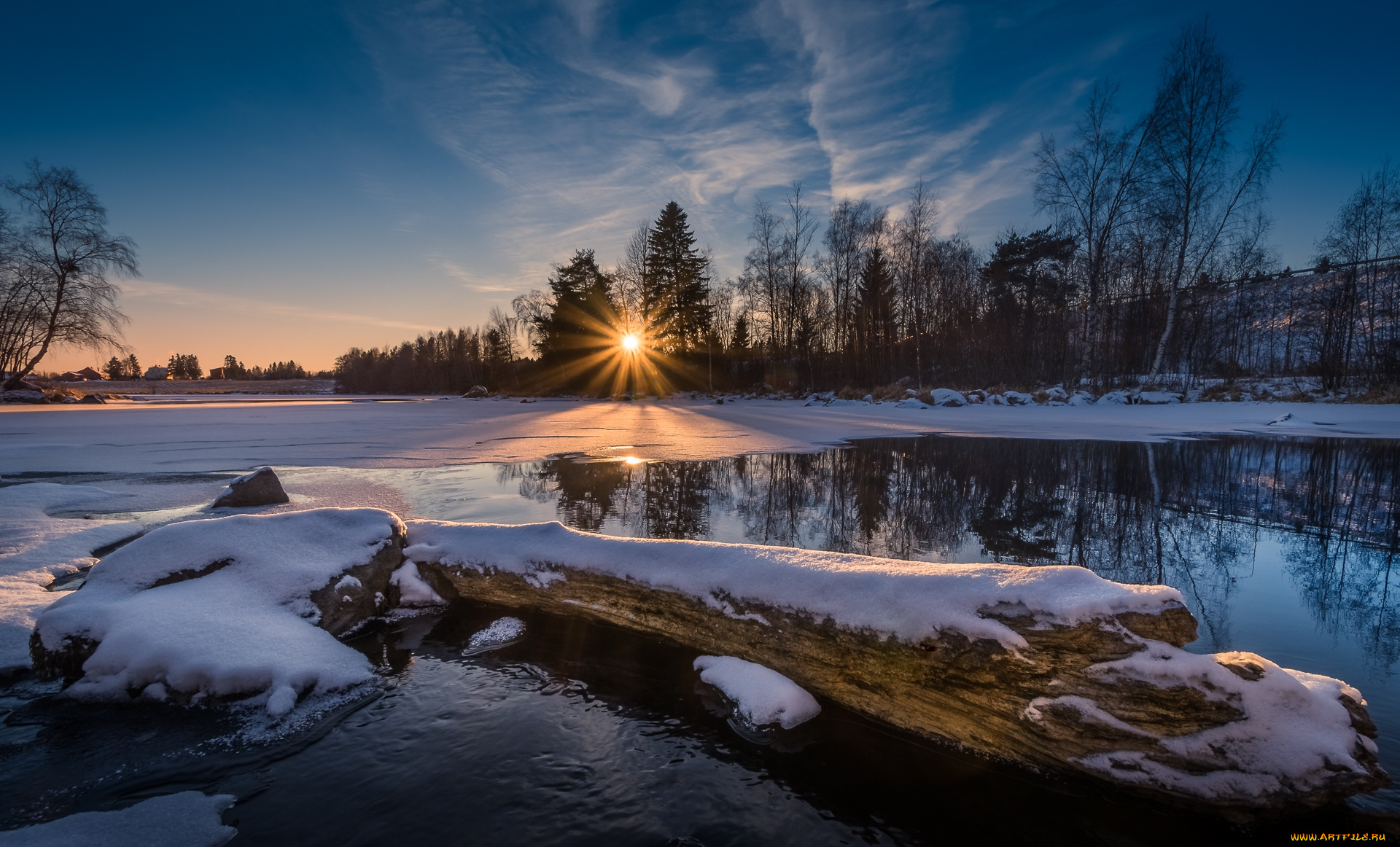 природа, зима, простор