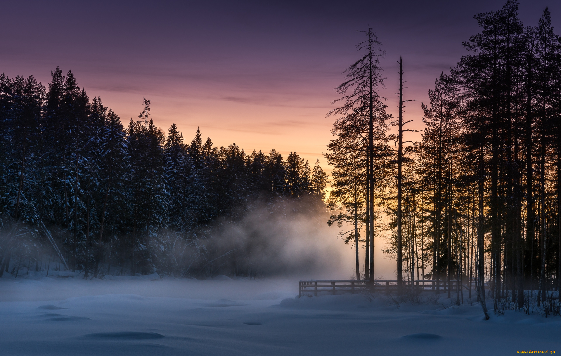 природа, зима, простор