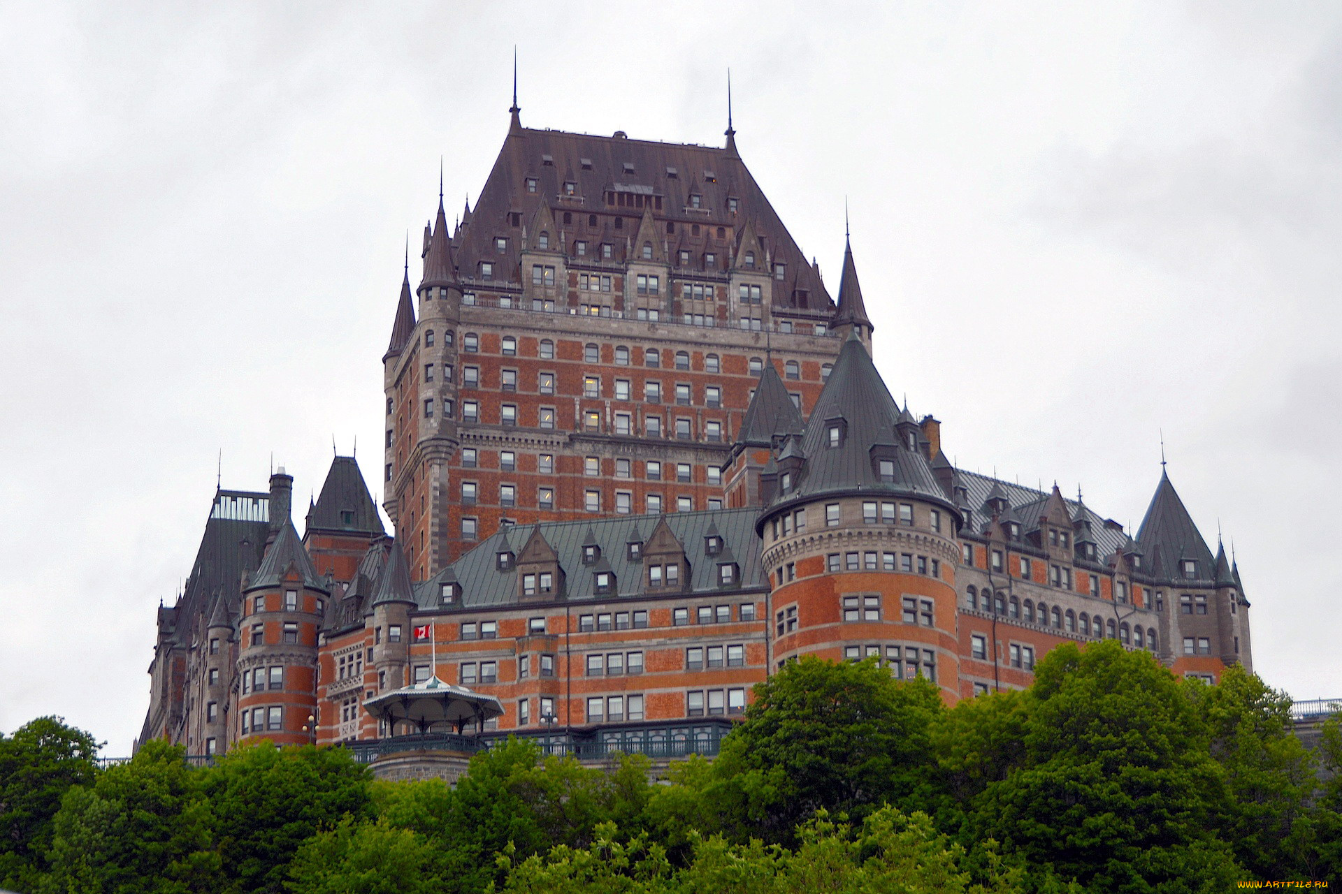 chateau, frontenac, города, квебек, , канада, chateau, frontenac