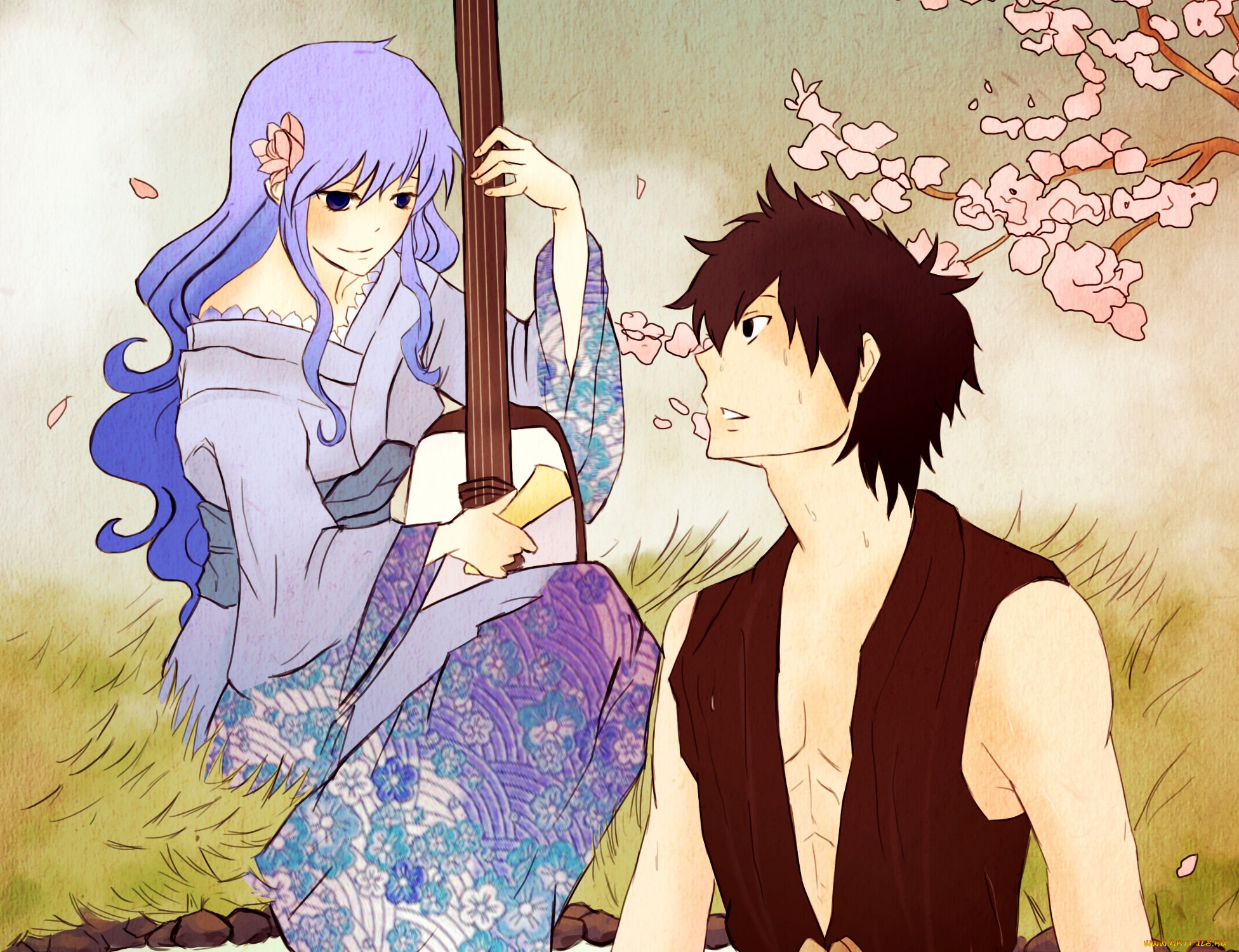 аниме, fairy, tail, хвост, феи