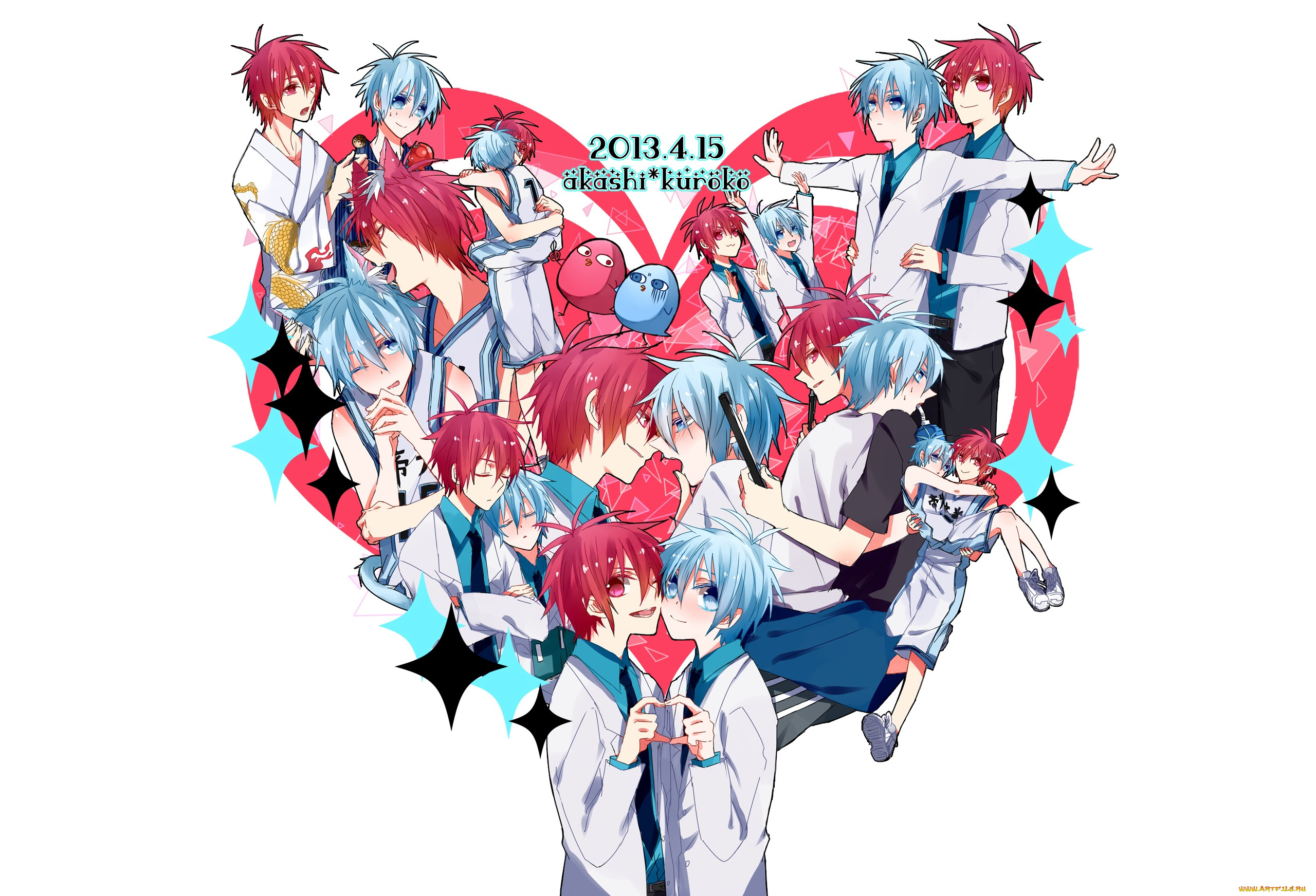 аниме, kuroko, no, baske, баскетбол