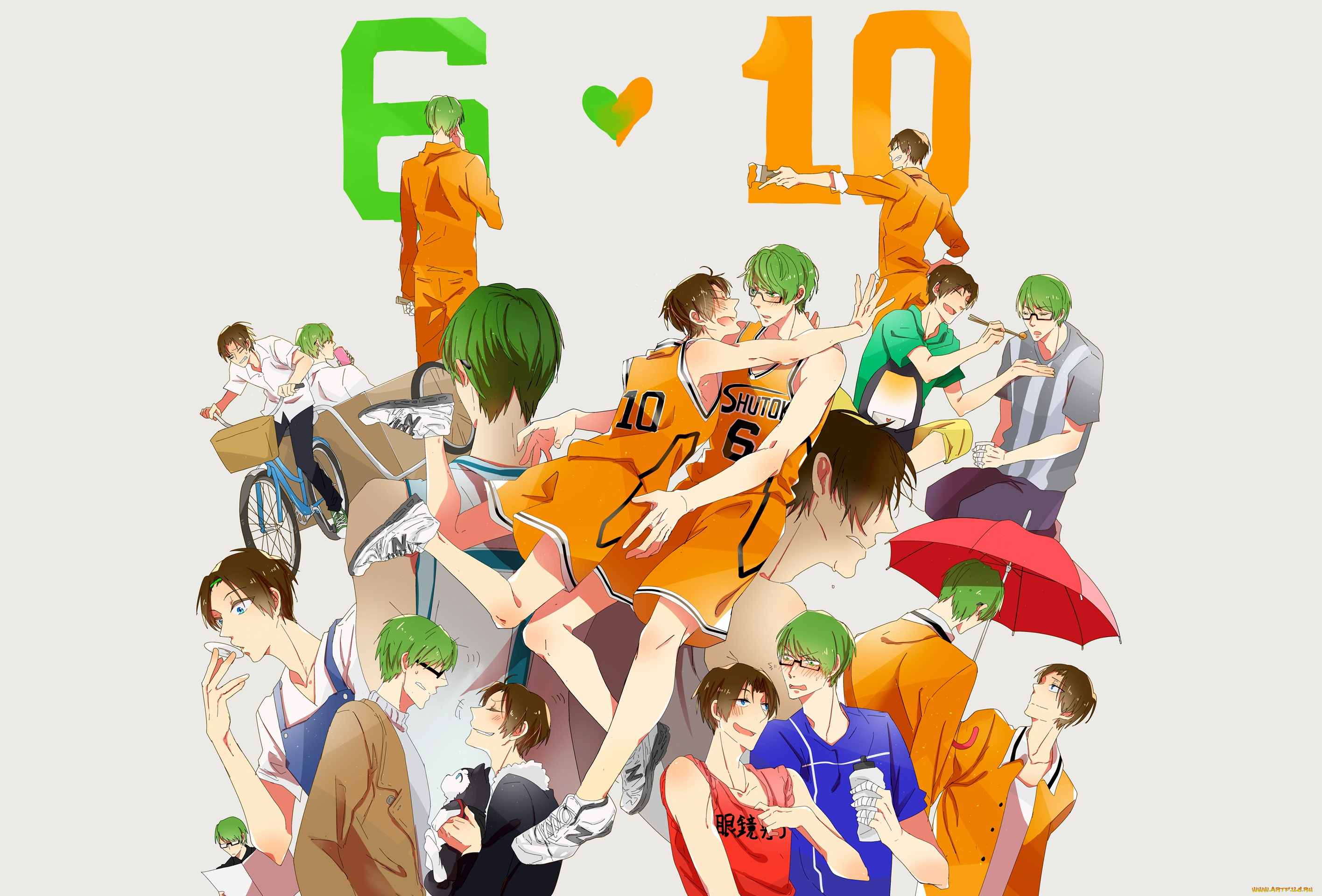 аниме, kuroko, no, baske, баскетбол