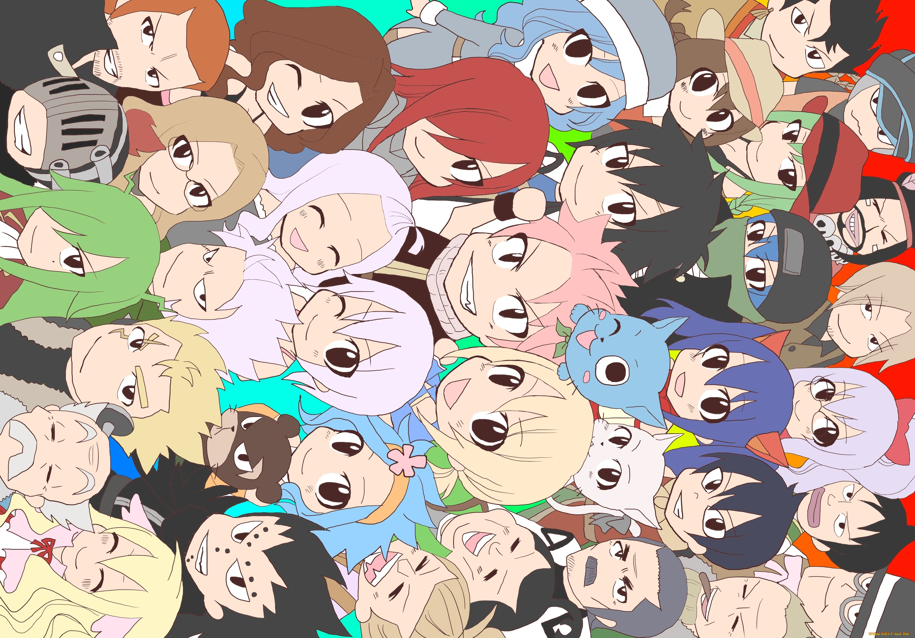 аниме, fairy, tail, хвост, феи