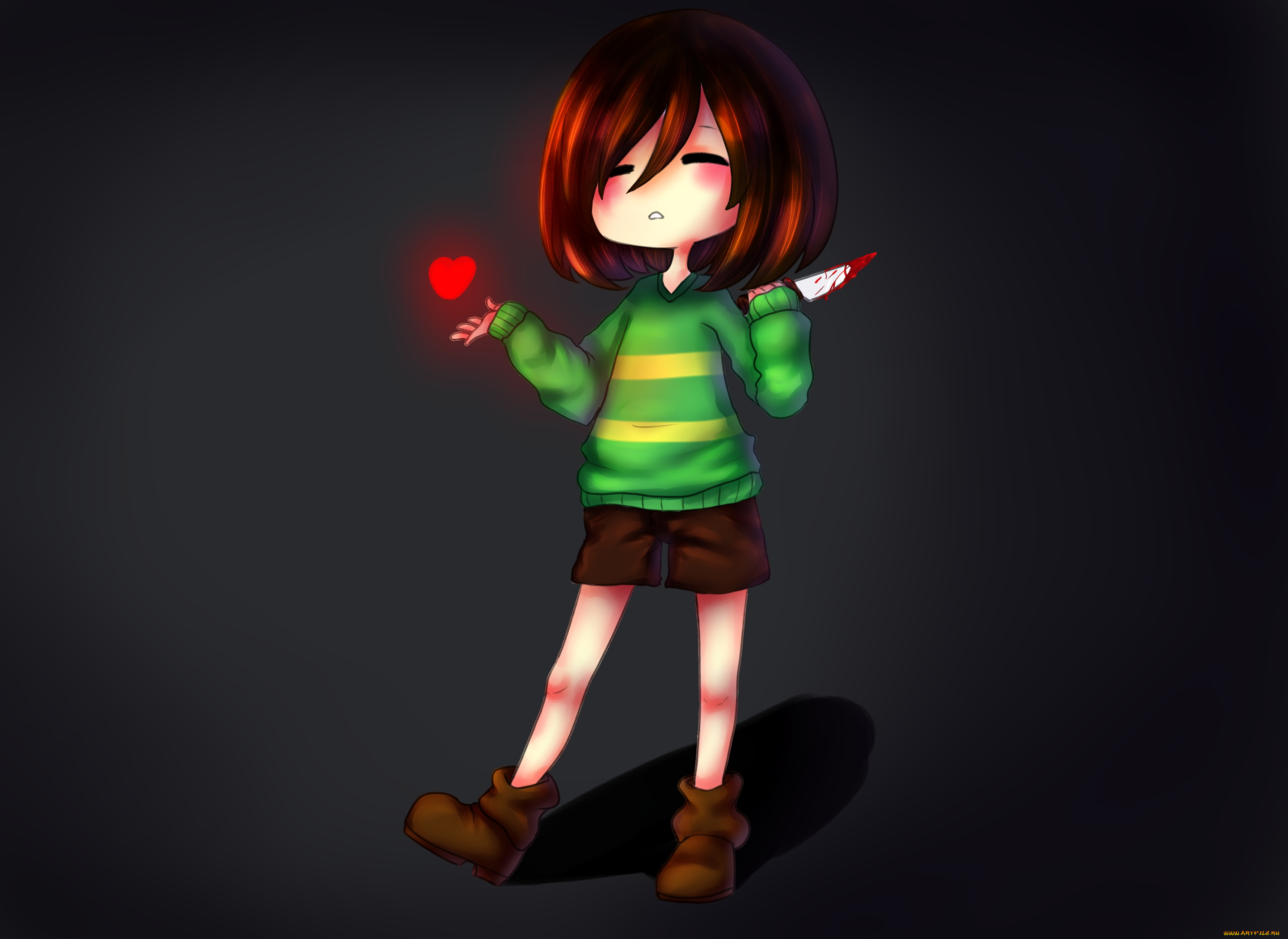 аниме, undertale, chara