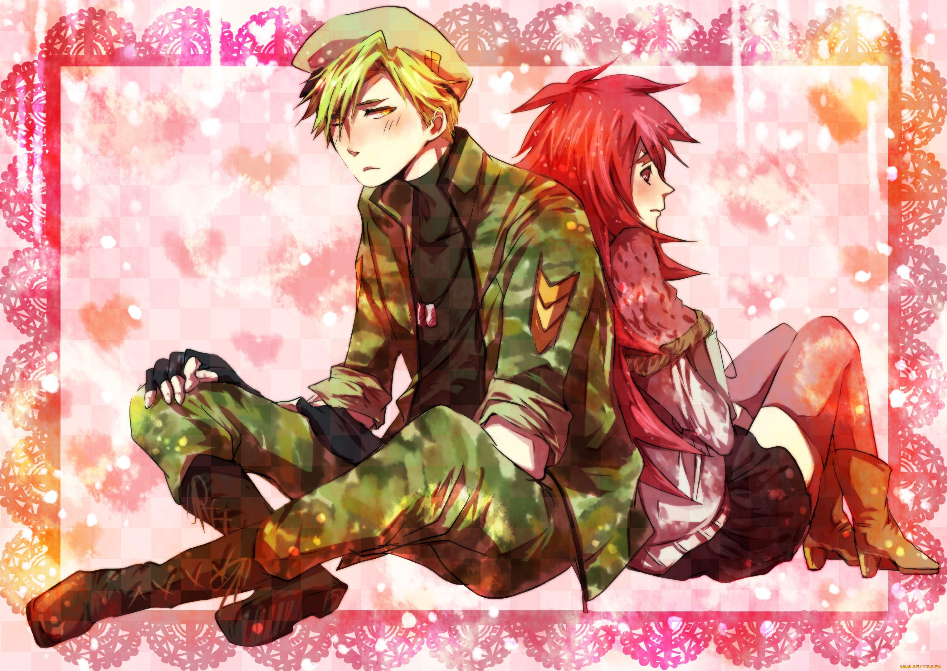 аниме, happy, tree, friends, счастливые, лесные, друзья