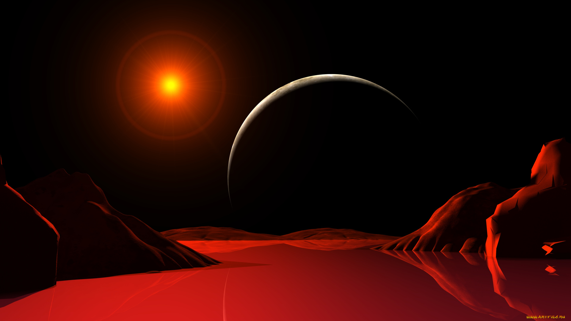 3д, графика, атмосфера, настроение, , atmosphere, , , mood, , планета, поверхность