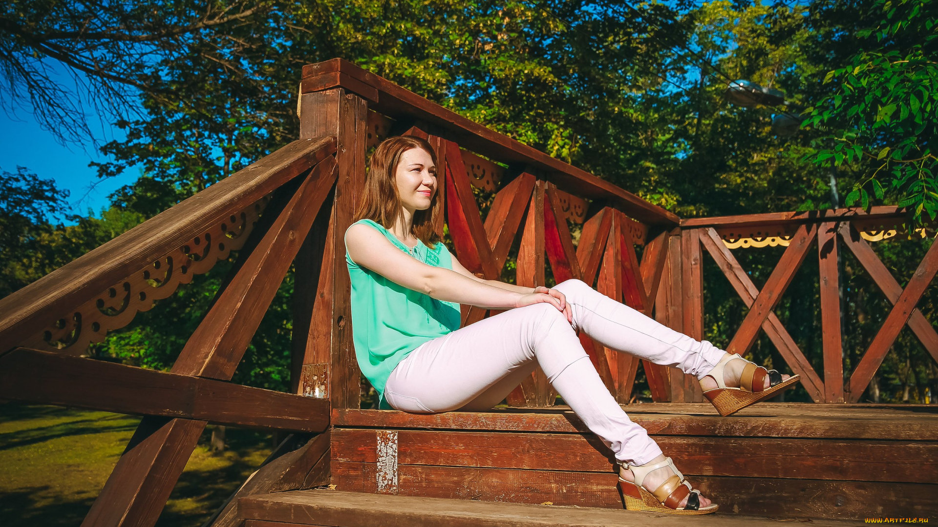 екатерина, девушки, -unsort, , рыжеволосые, и, другие, девушка, деревья