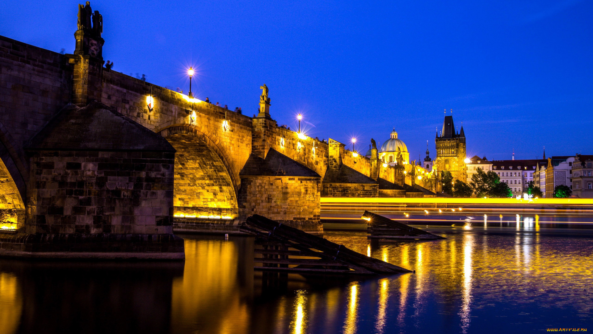 города, прага, , Чехия, влтава, река, мост