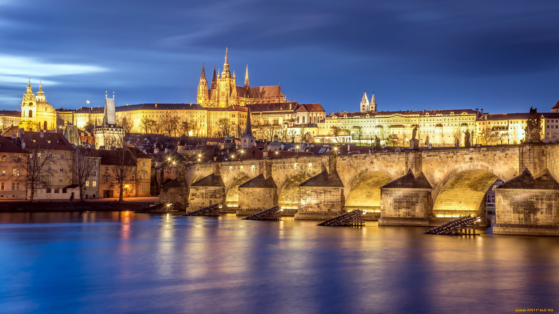 города, прага, , Чехия, влтава, река, мост