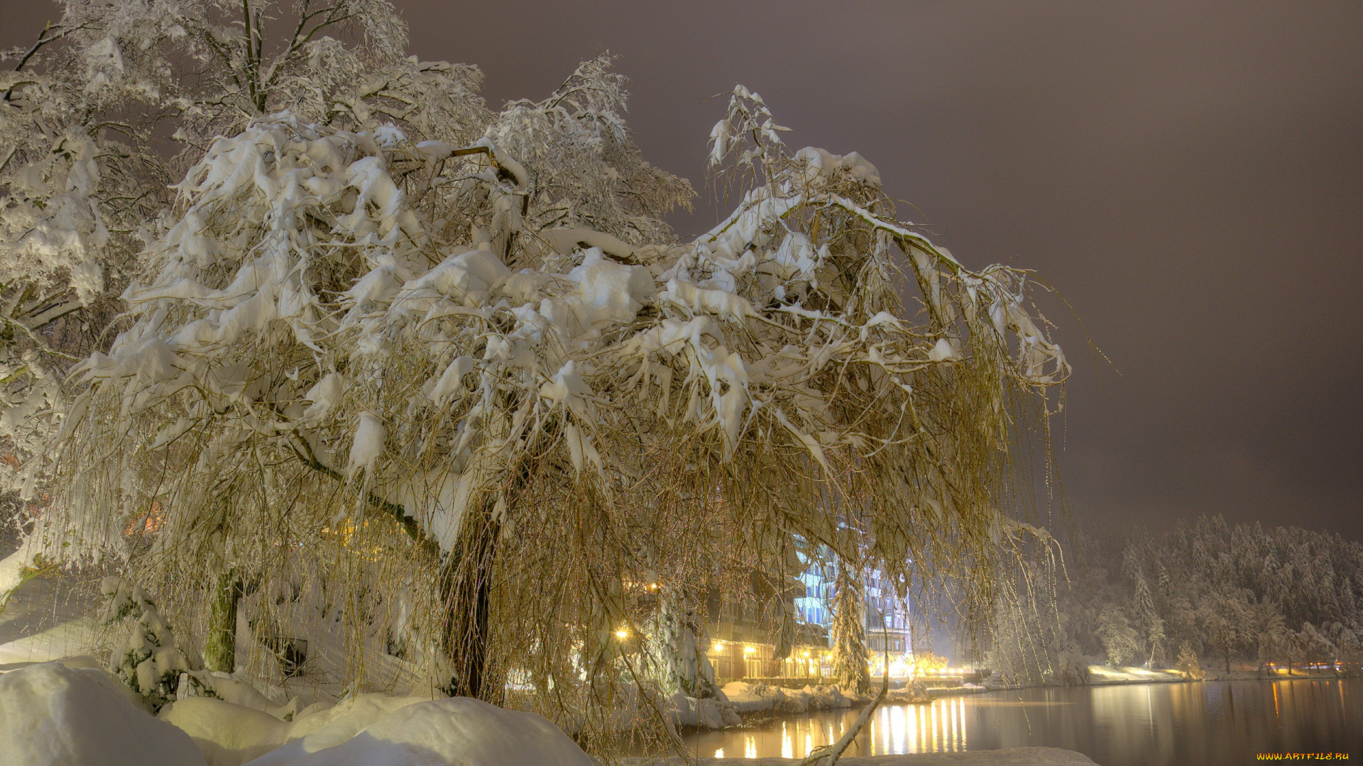 природа, зима, снег